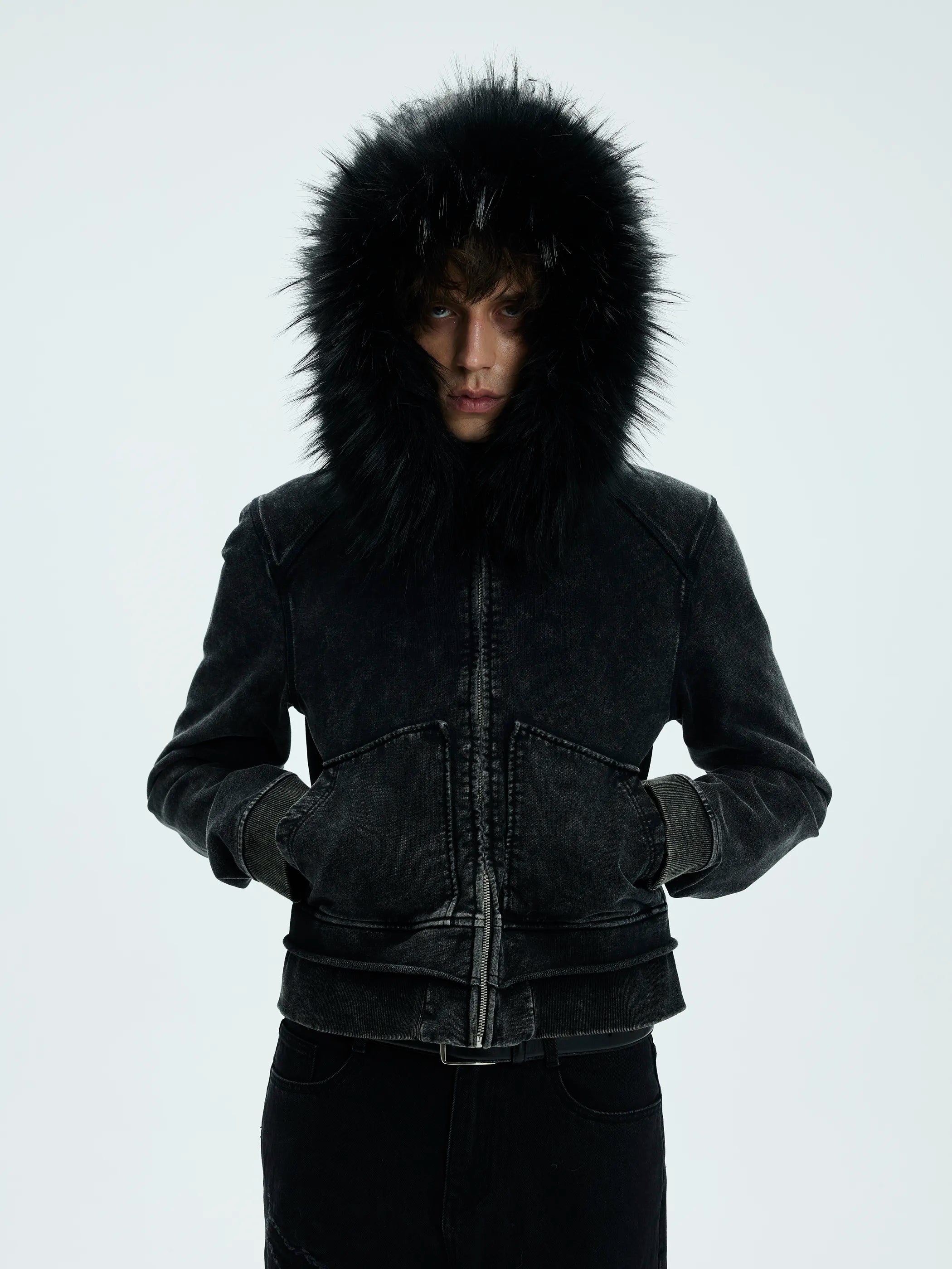 Model shot of Detachable Hood Hoodie 7