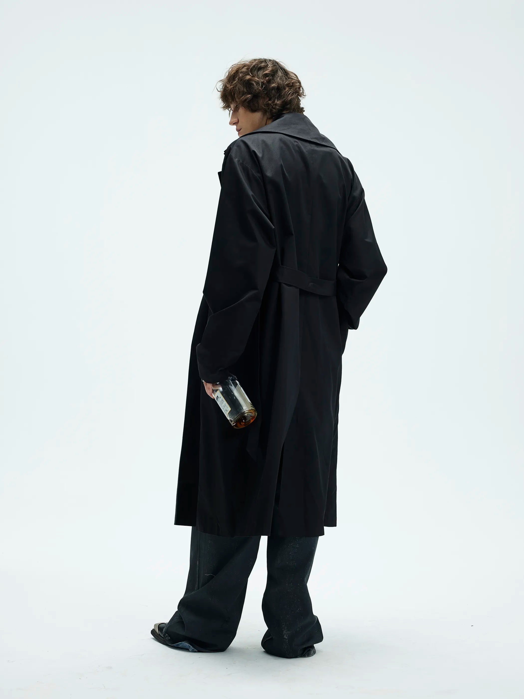 Model shot of Dual-Collar Chesterfield Coat 9