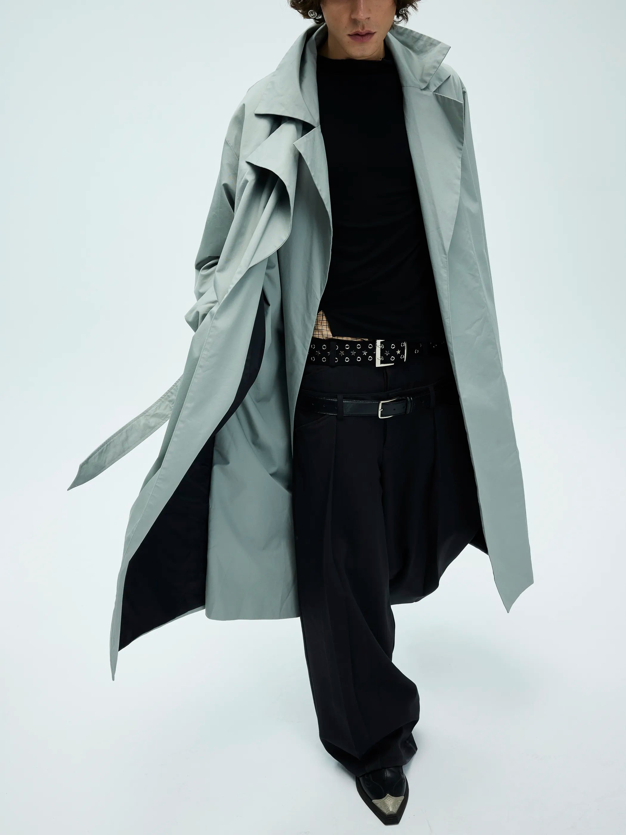 Model shot of Dual-Collar Chesterfield Coat 10