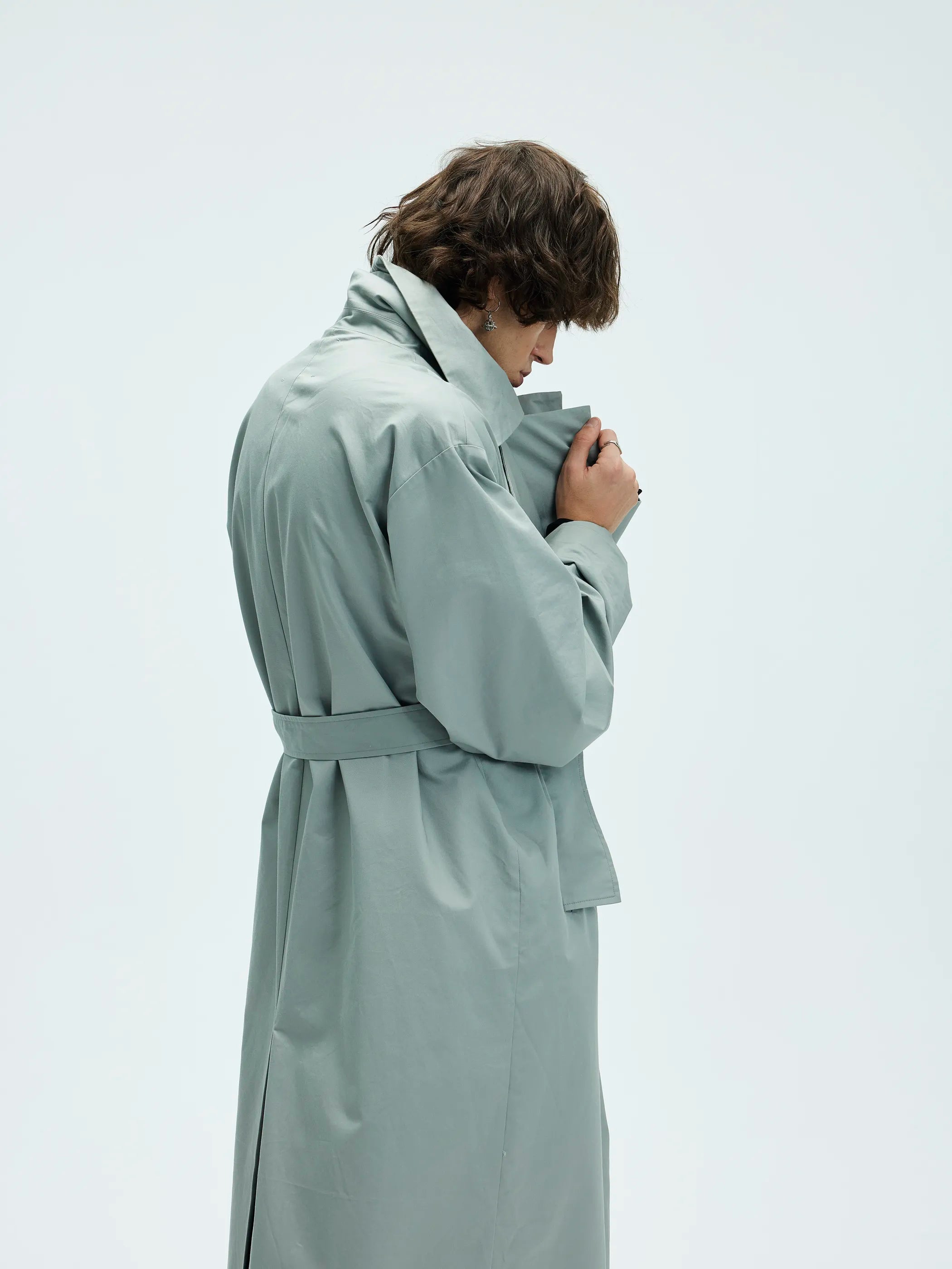 Model shot of Dual-Collar Chesterfield Coat 9