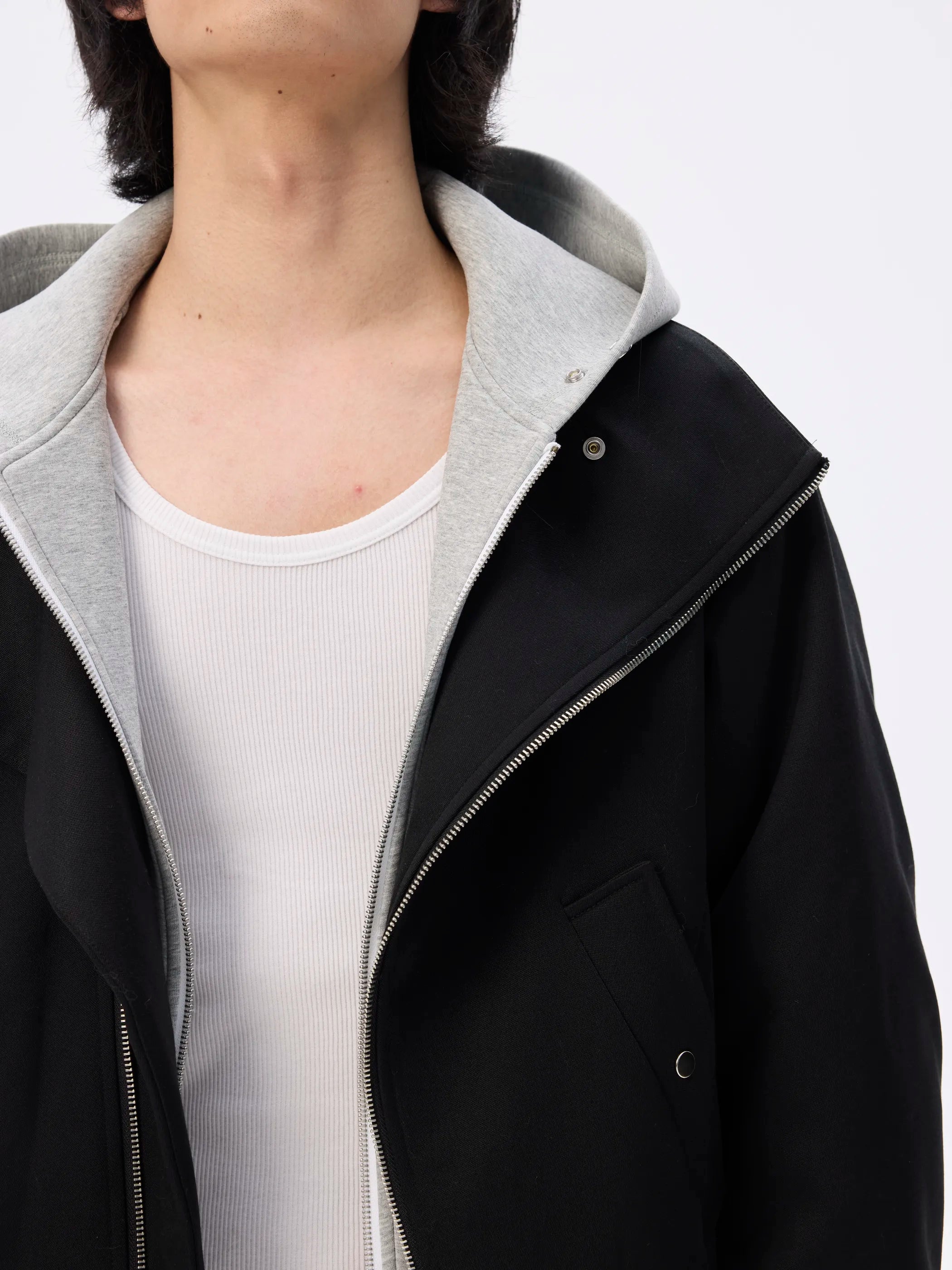 Model shot of Modular False-Layer Tailored Coat 3
