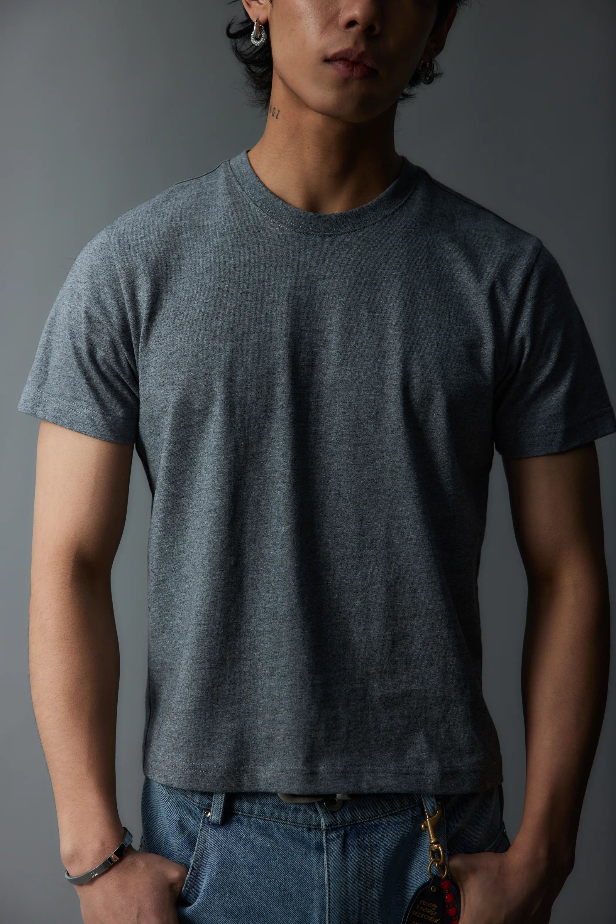 Model shot of Classic Cotton Layering Tee 3