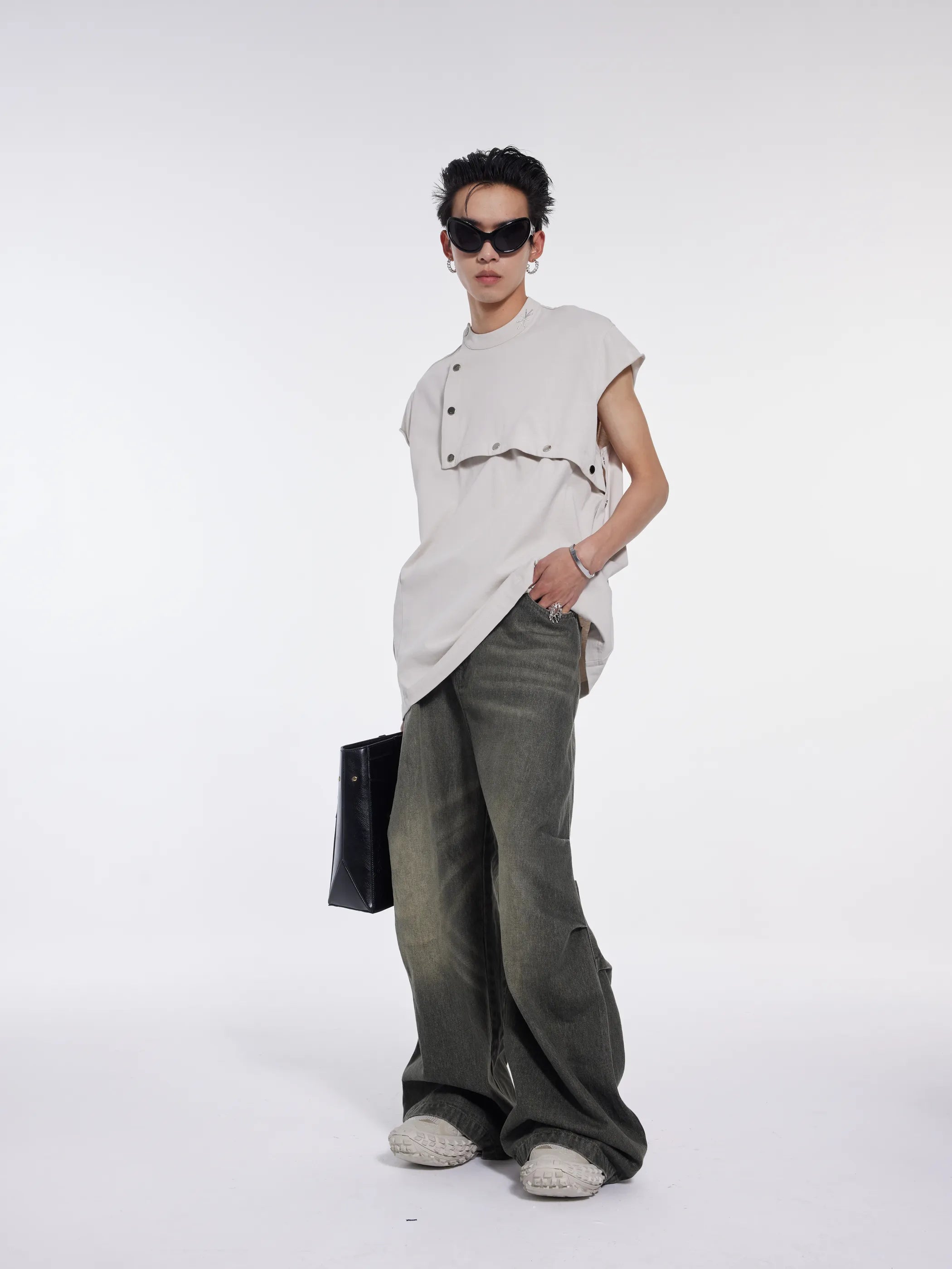 Model shot of Heavyweight Destroyed Jeans 3