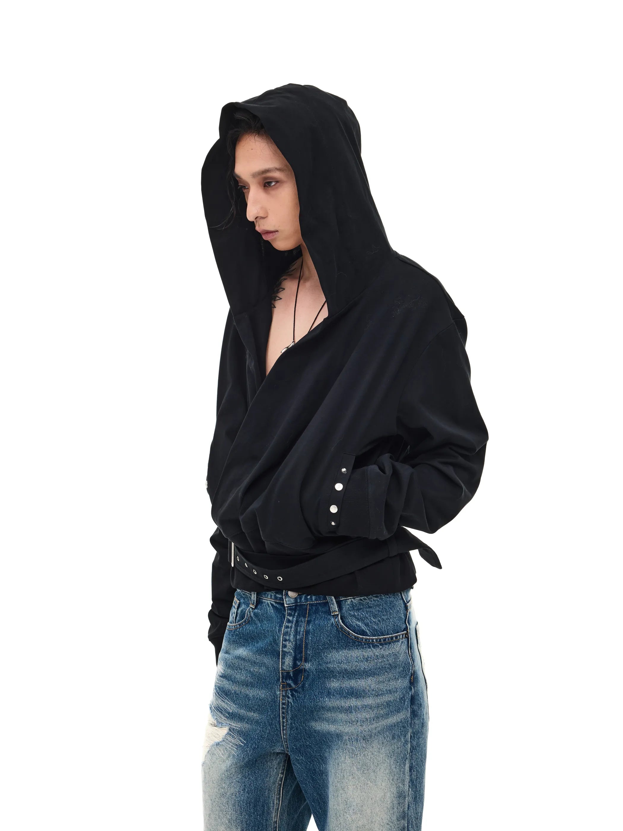 Deep V Hoodie