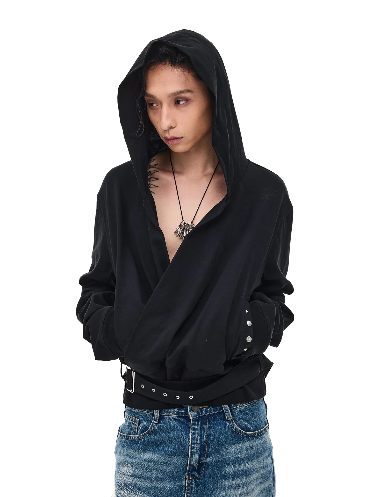 Deep V Hoodie