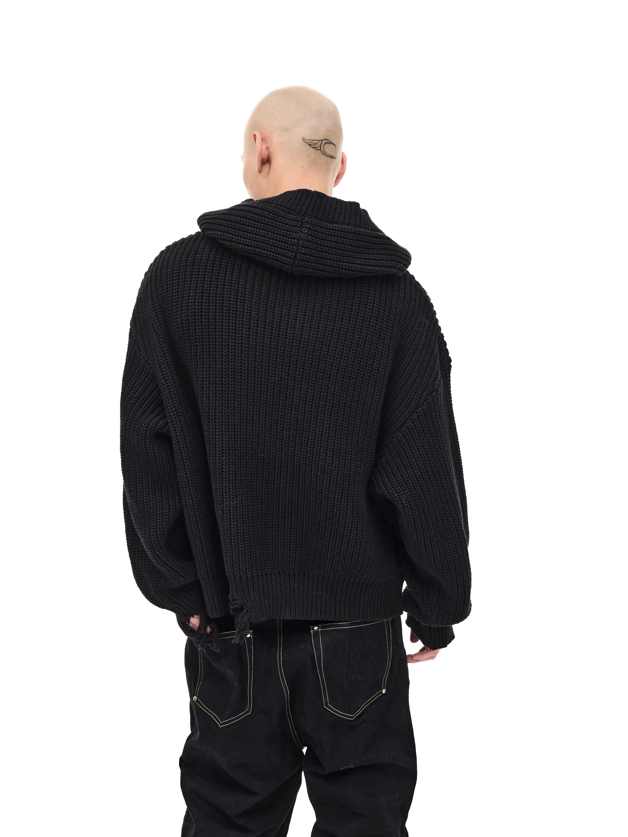 Distressed cardigan jacket