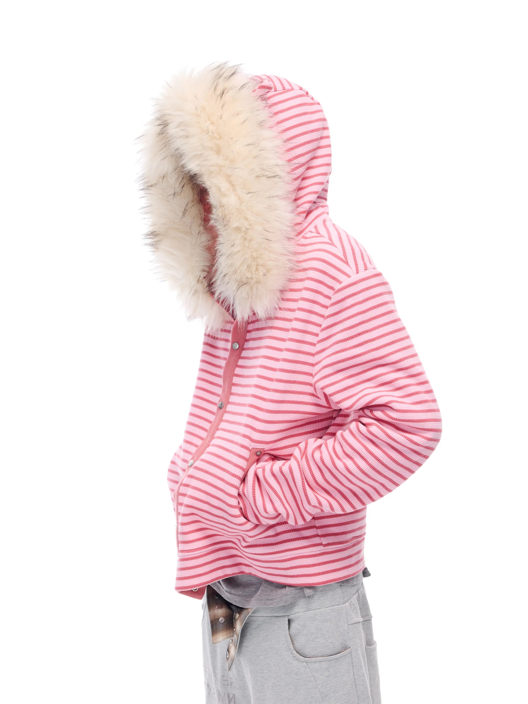Hooded sweatshirt jacket