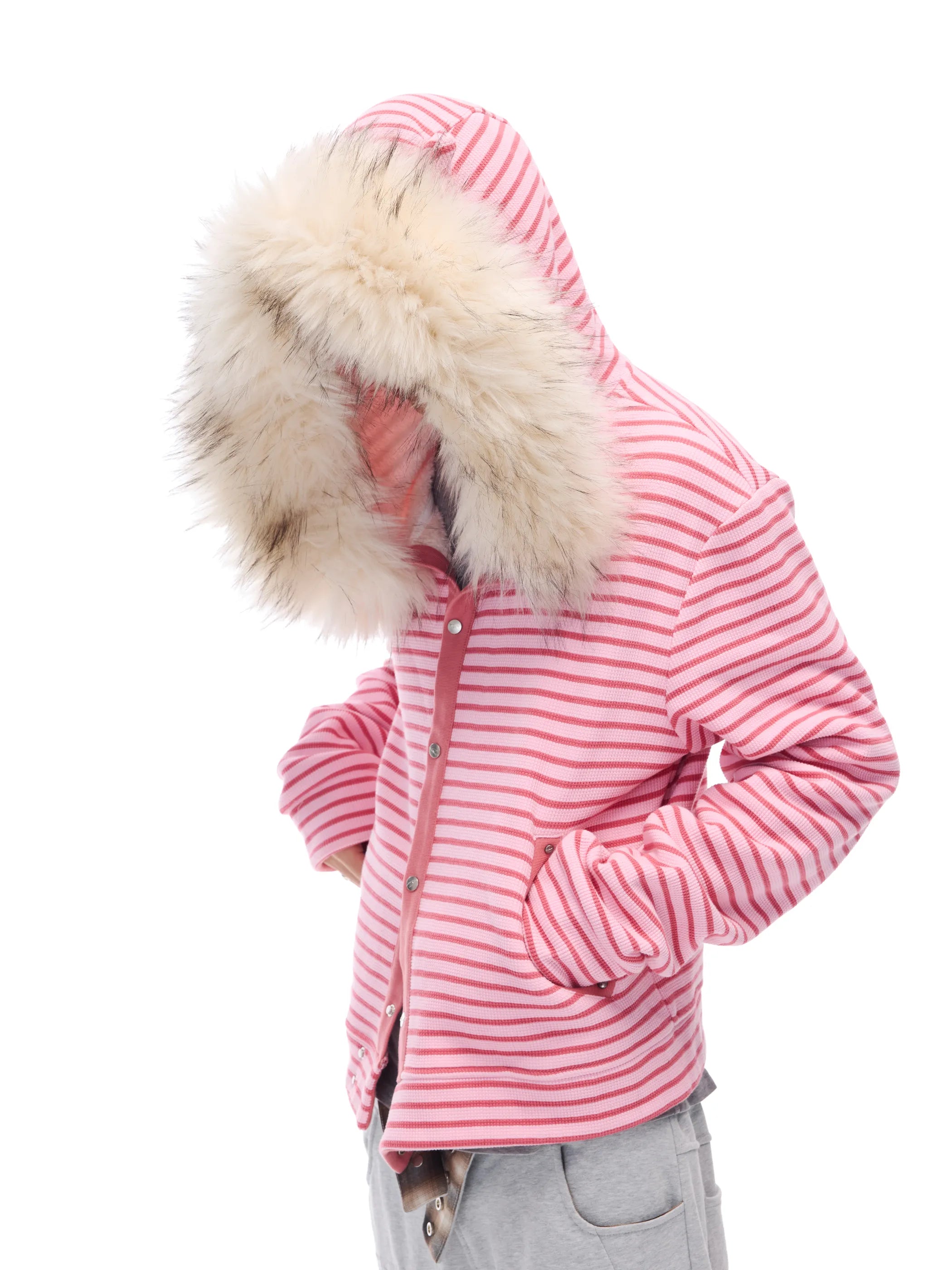 Hooded sweatshirt jacket
