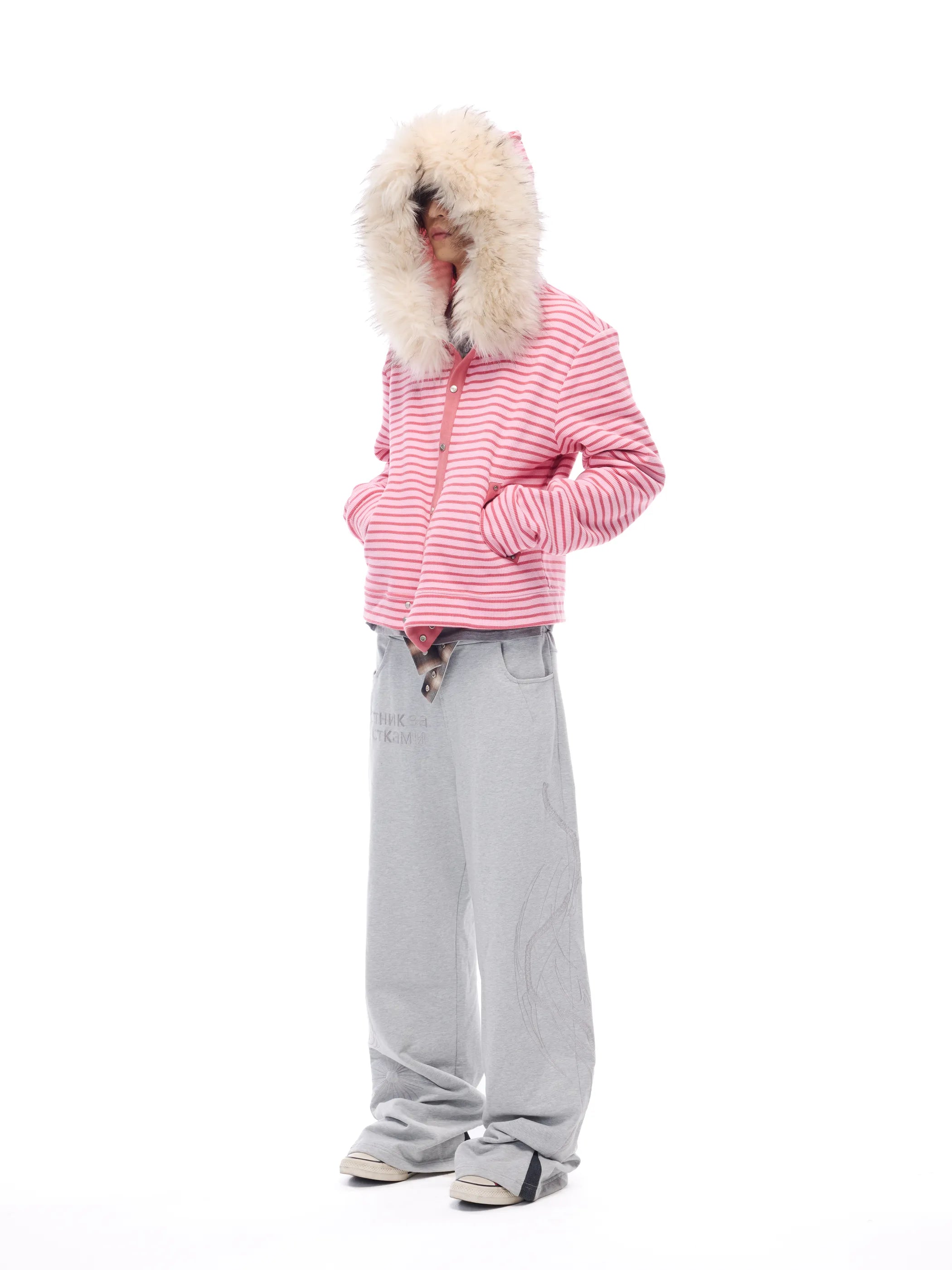 Hooded sweatshirt jacket