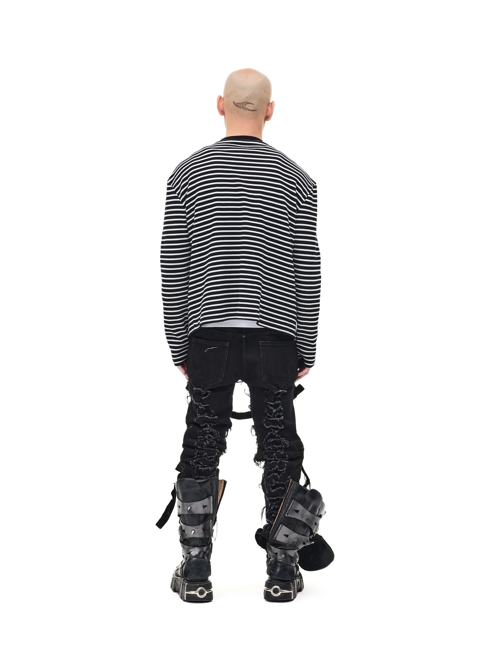 Striped Slim Knit Cardigan