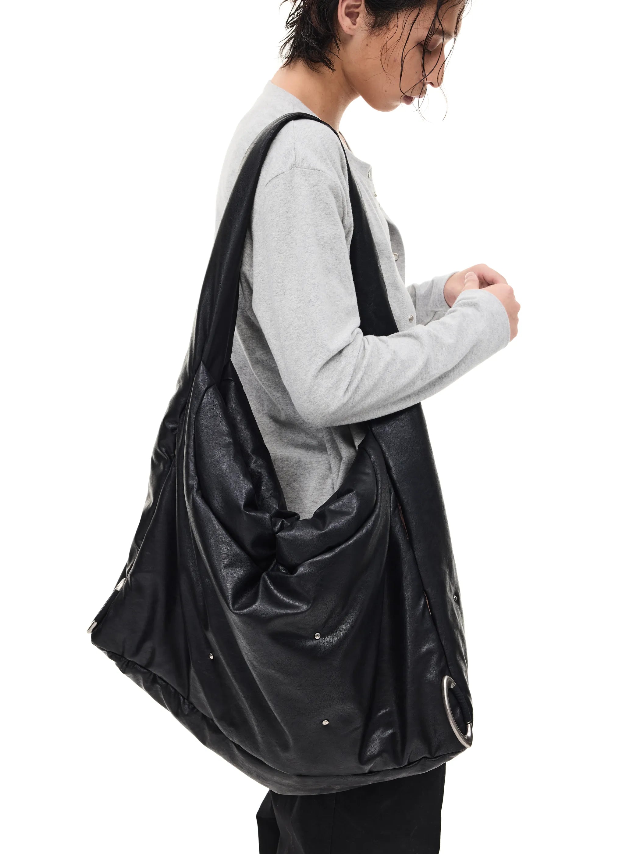 Transformable quilted crossbody bag