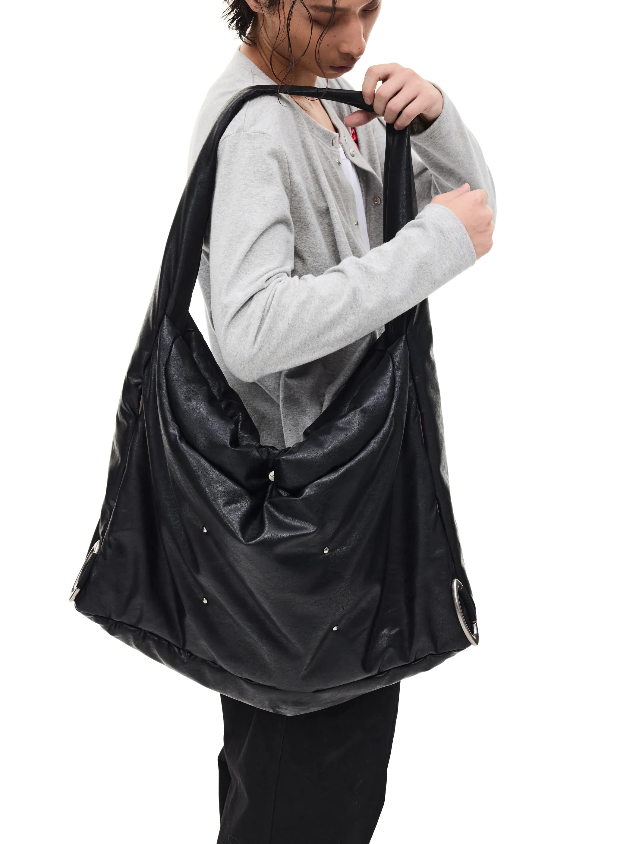 Transformable quilted crossbody bag