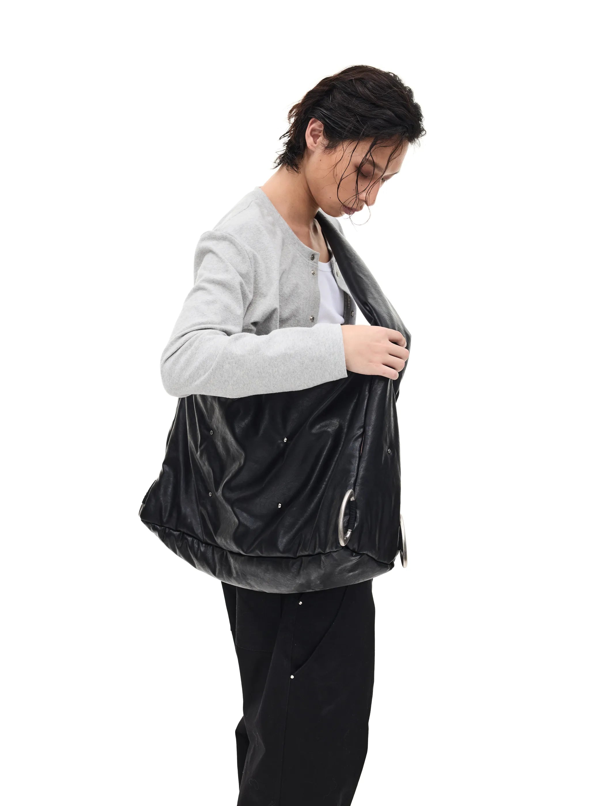 Transformable quilted crossbody bag