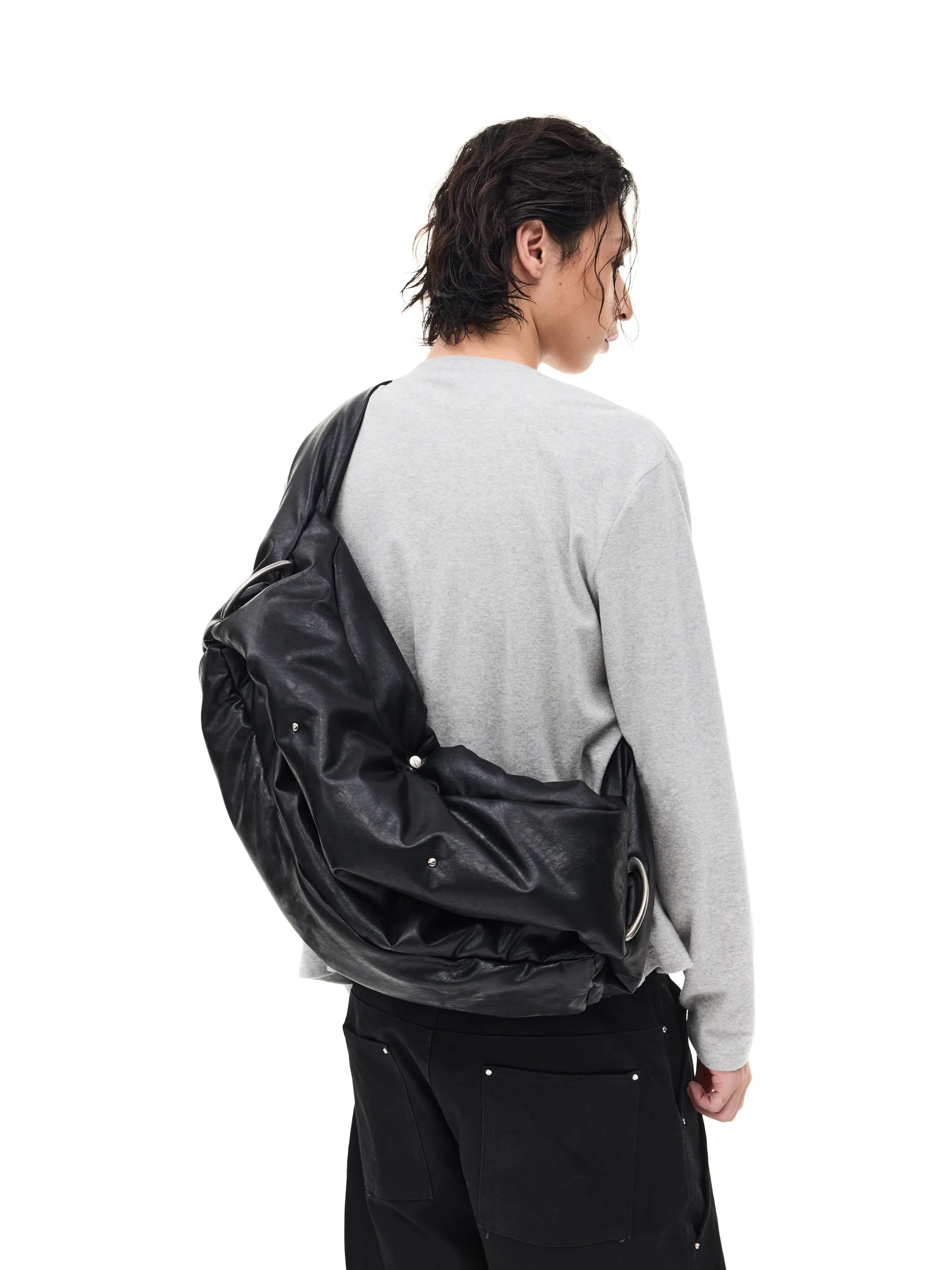 Transformable quilted crossbody bag