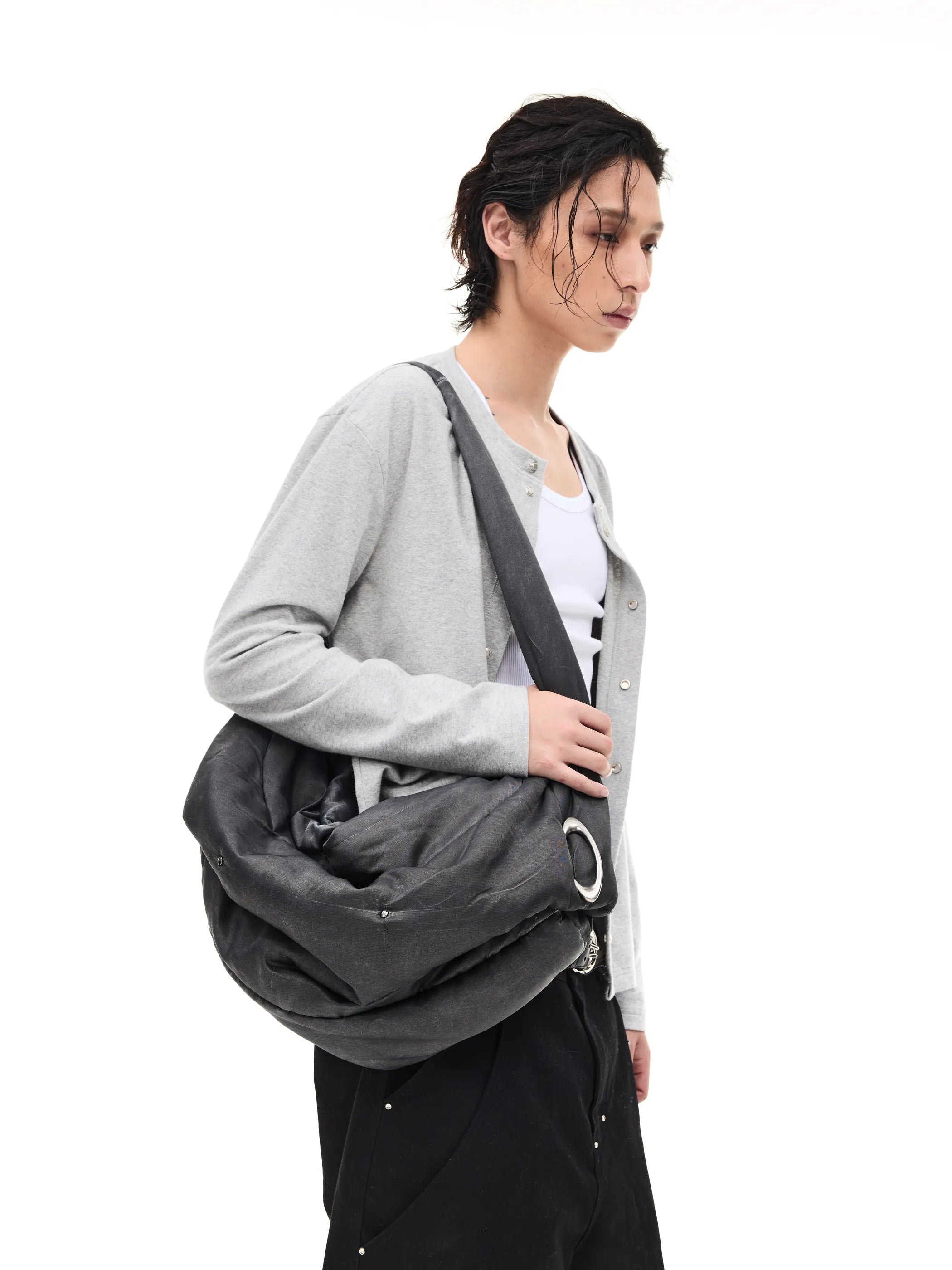 Transformable quilted crossbody bag