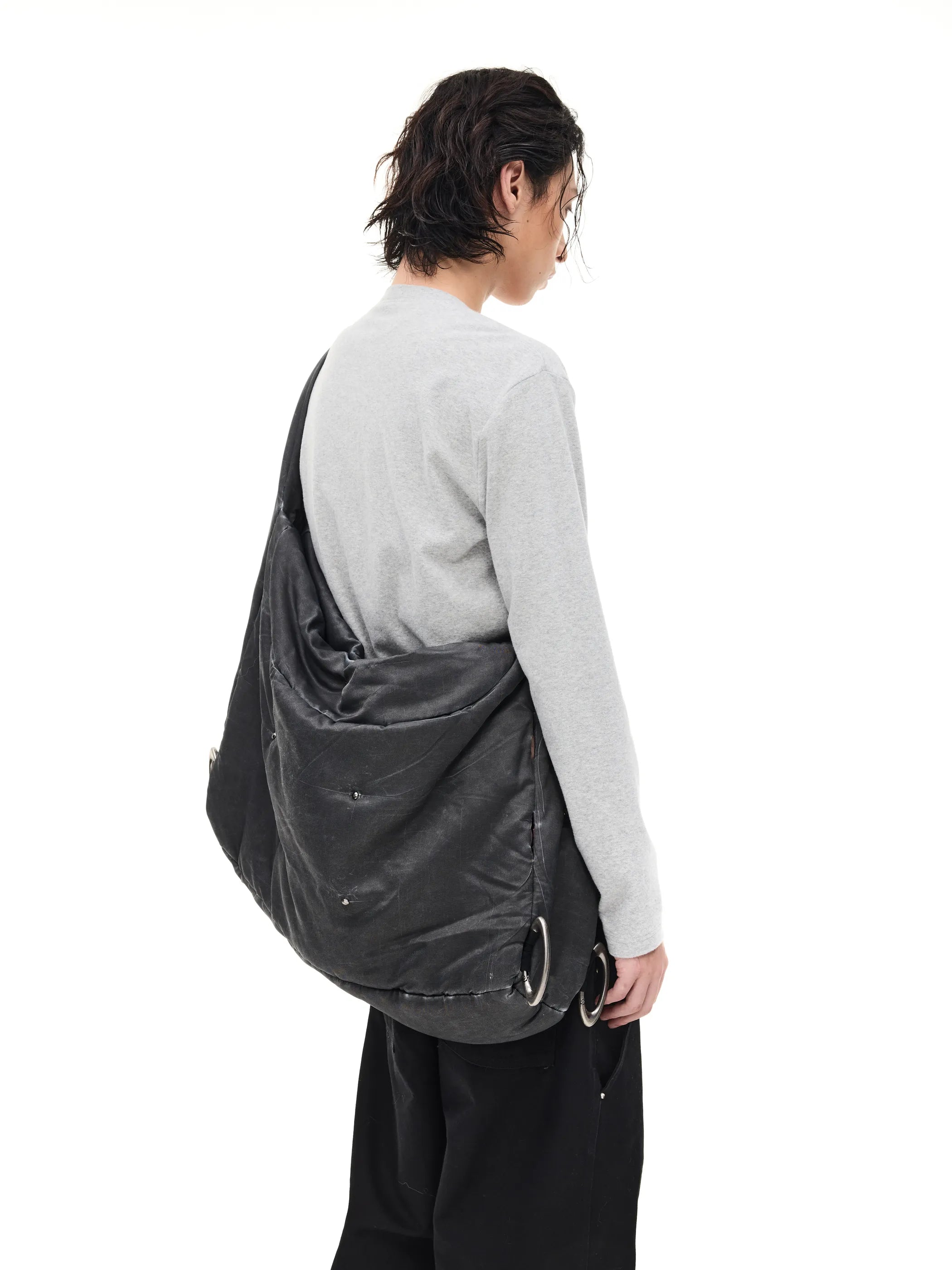 Transformable quilted crossbody bag