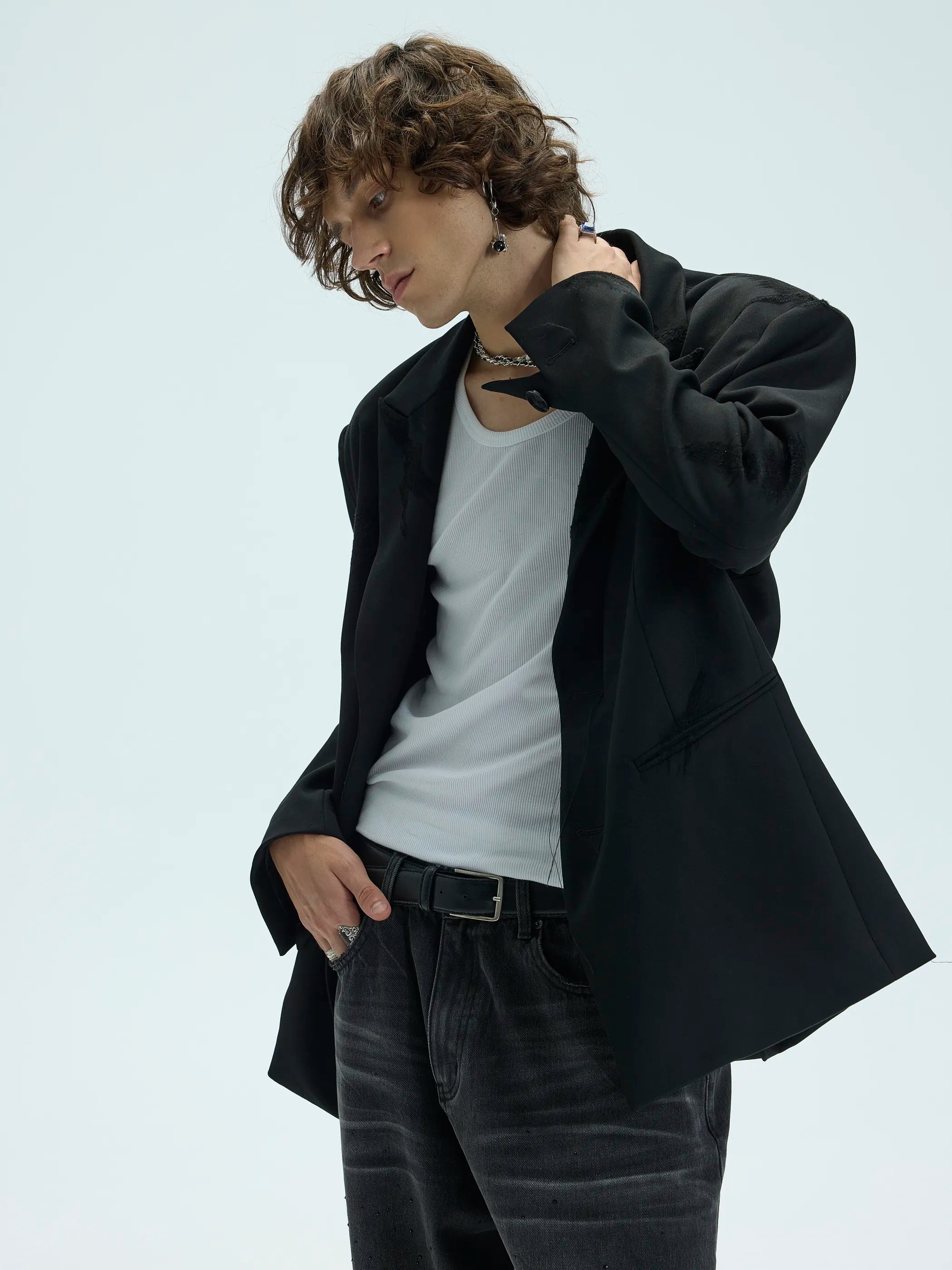 Model shot of Artisan-Worn Tailored Blazer 5