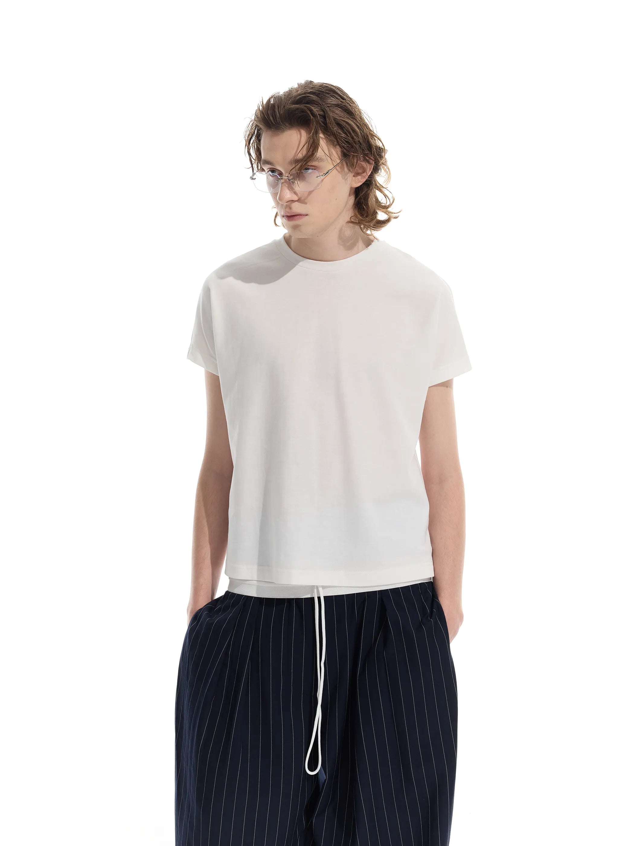 Model shot of Essential Commute Short-Sleeve Tee 3
