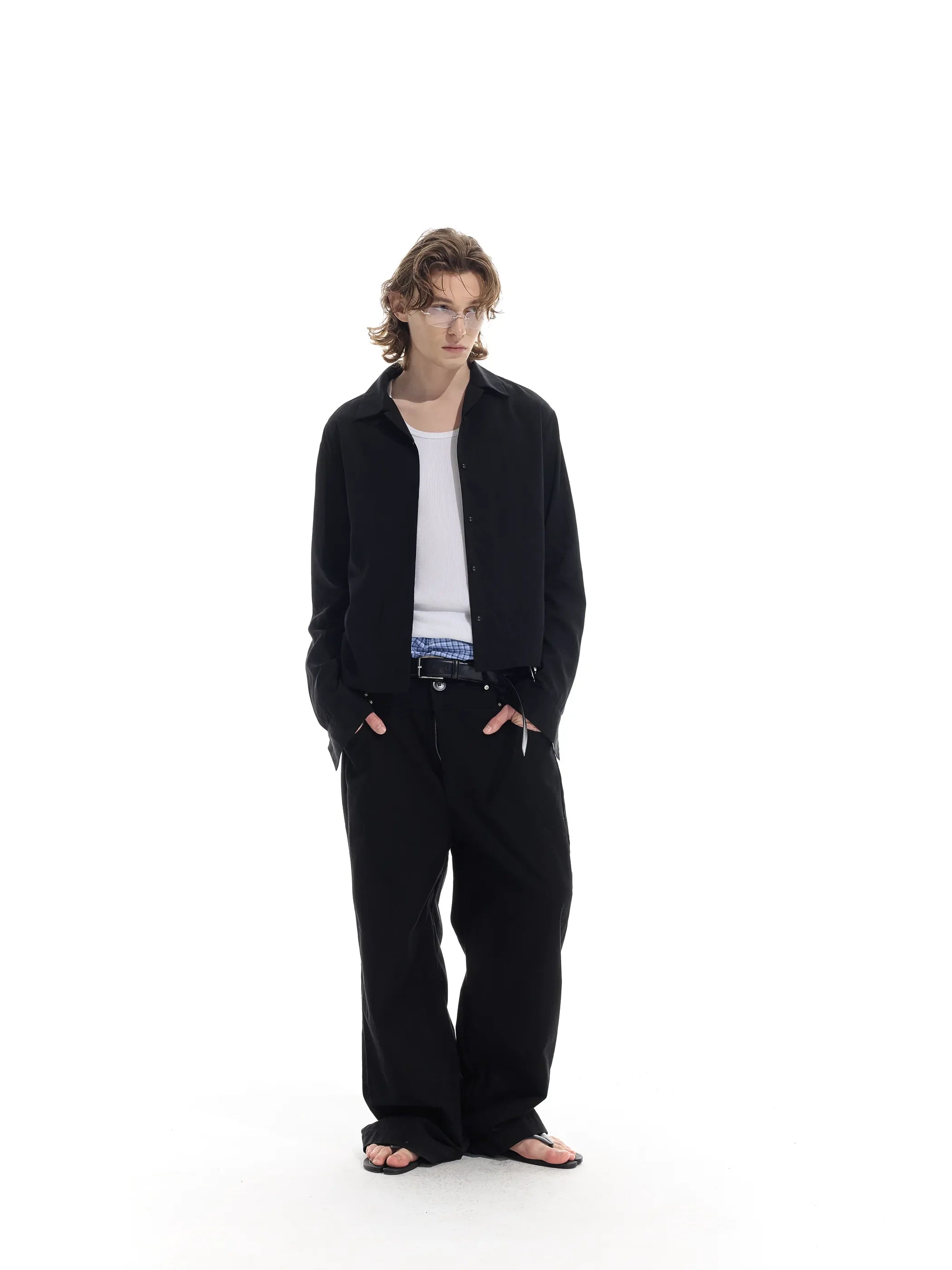 Model shot of Rose Fabric Long Shirt 8