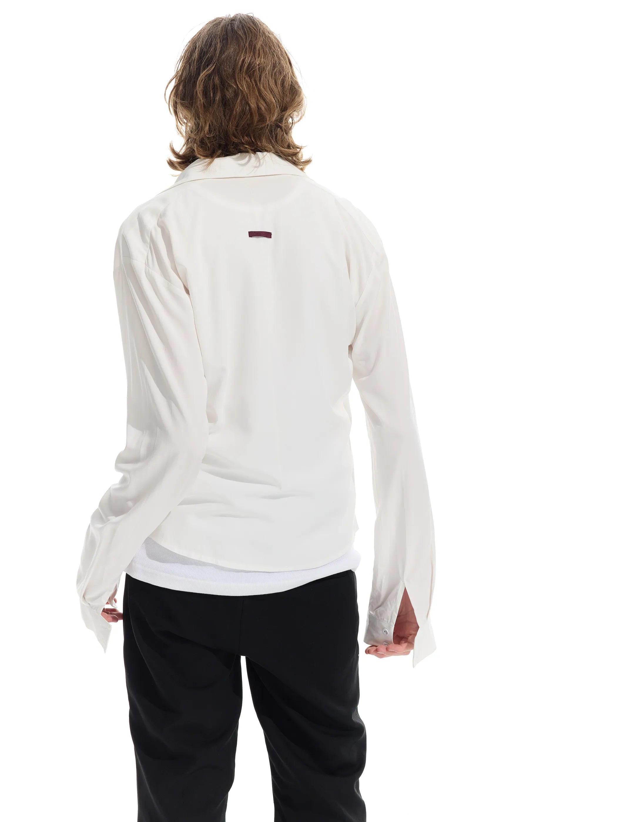 Model shot of Rose Fabric Long Shirt 5