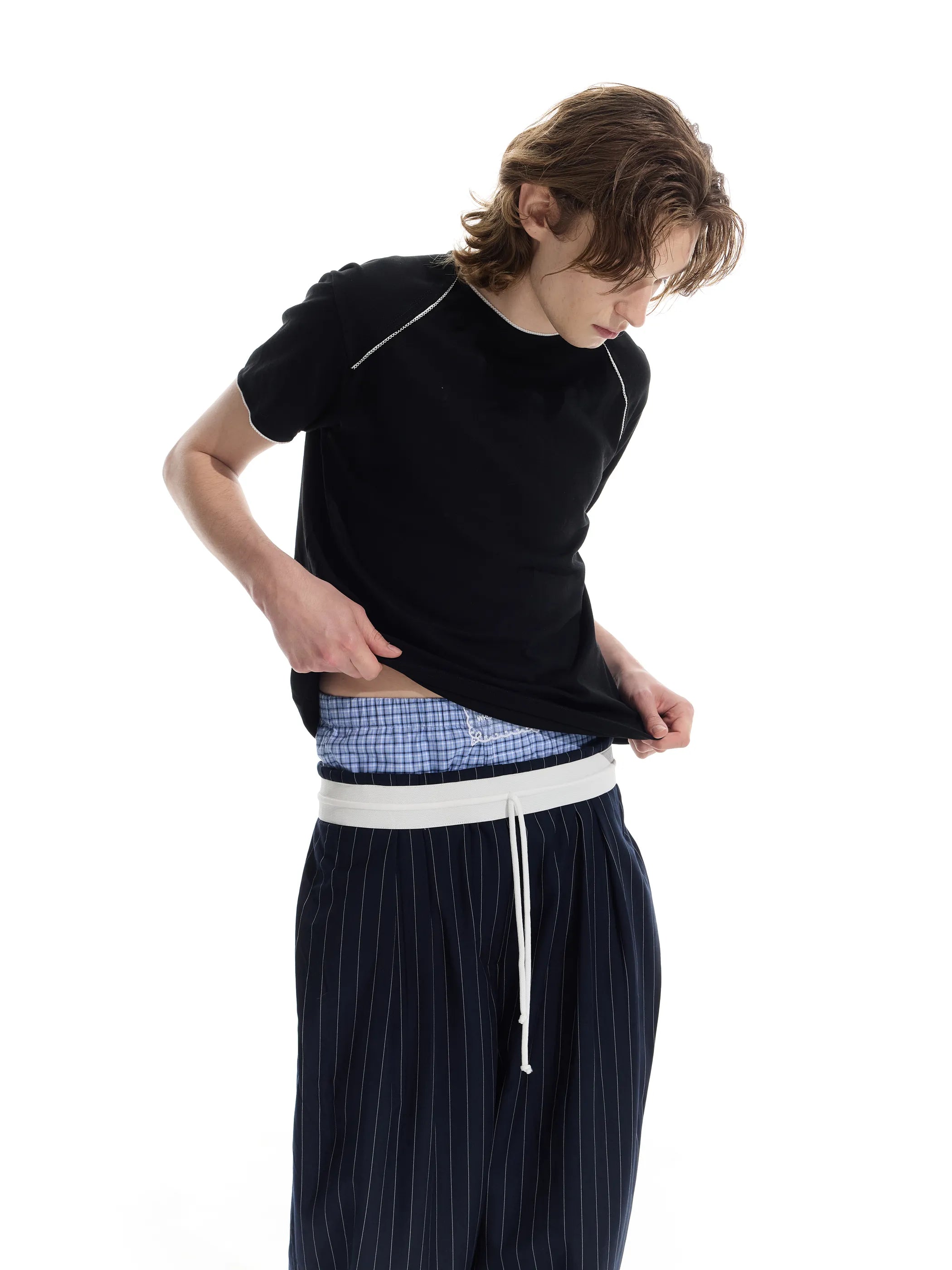 Model shot of Sorona Lace Trim T-Shirt 3