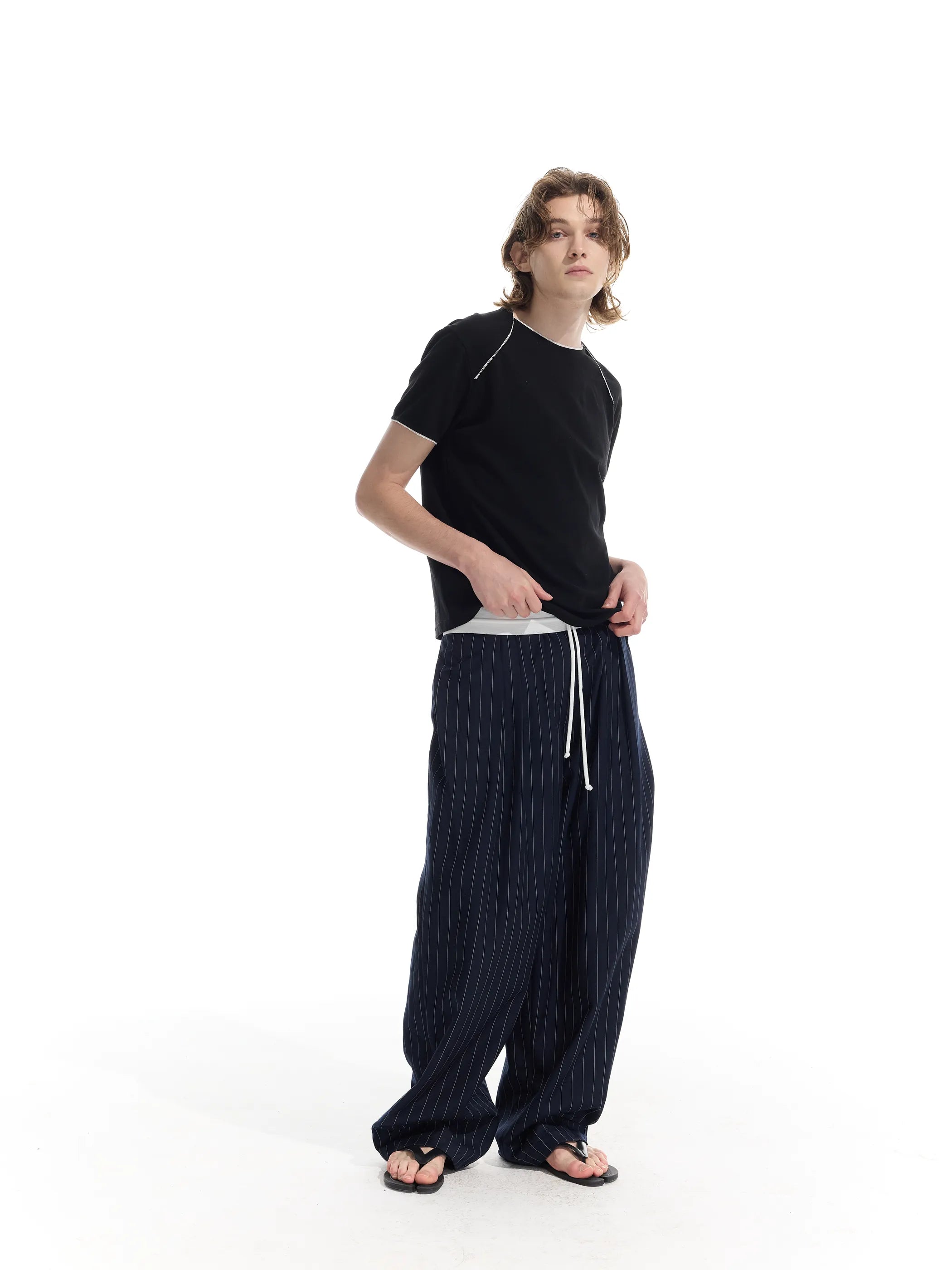 Model shot of Sorona Lace Trim T-Shirt 6