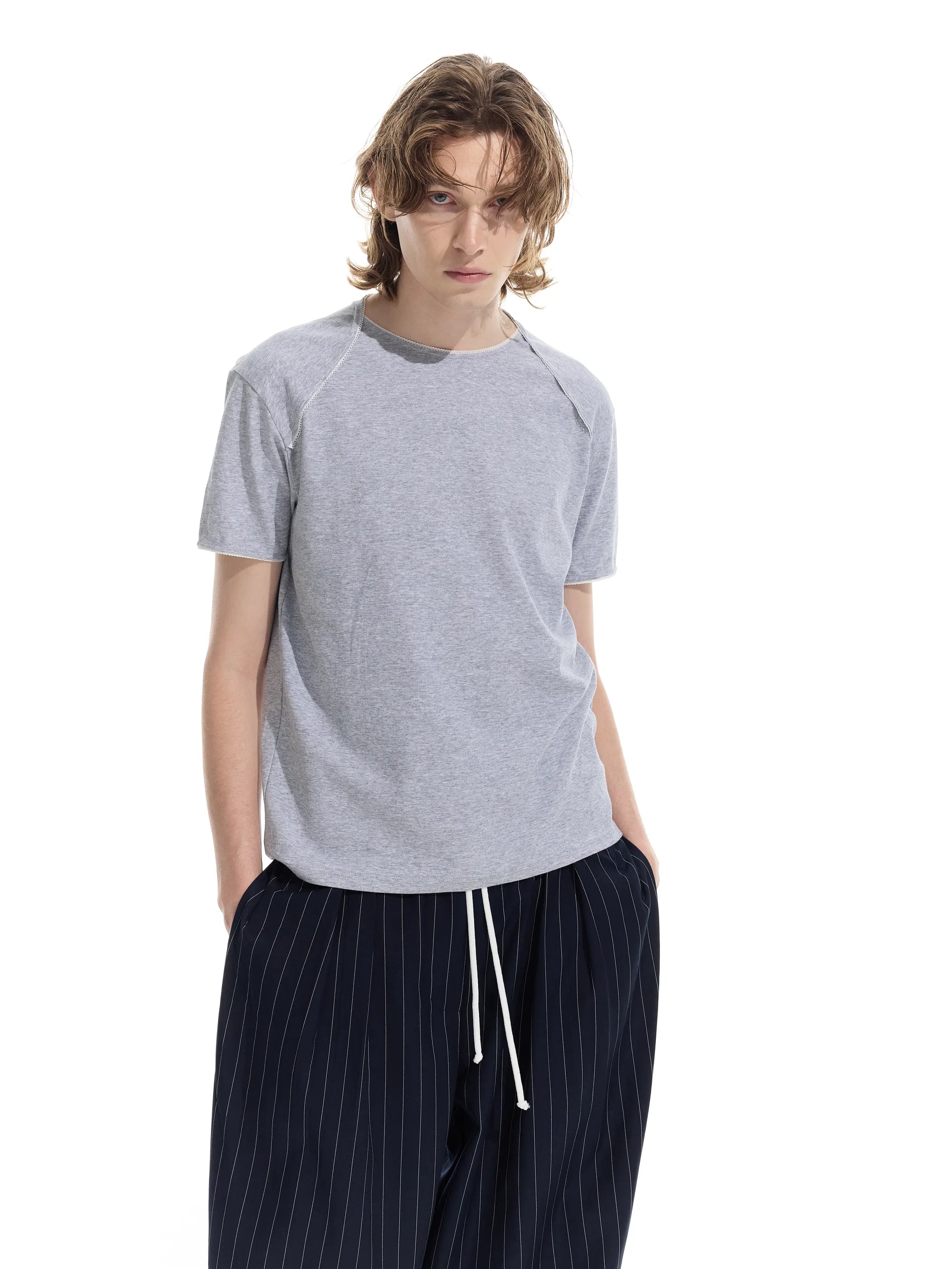 Model shot of Sorona Lace Trim T-Shirt 3