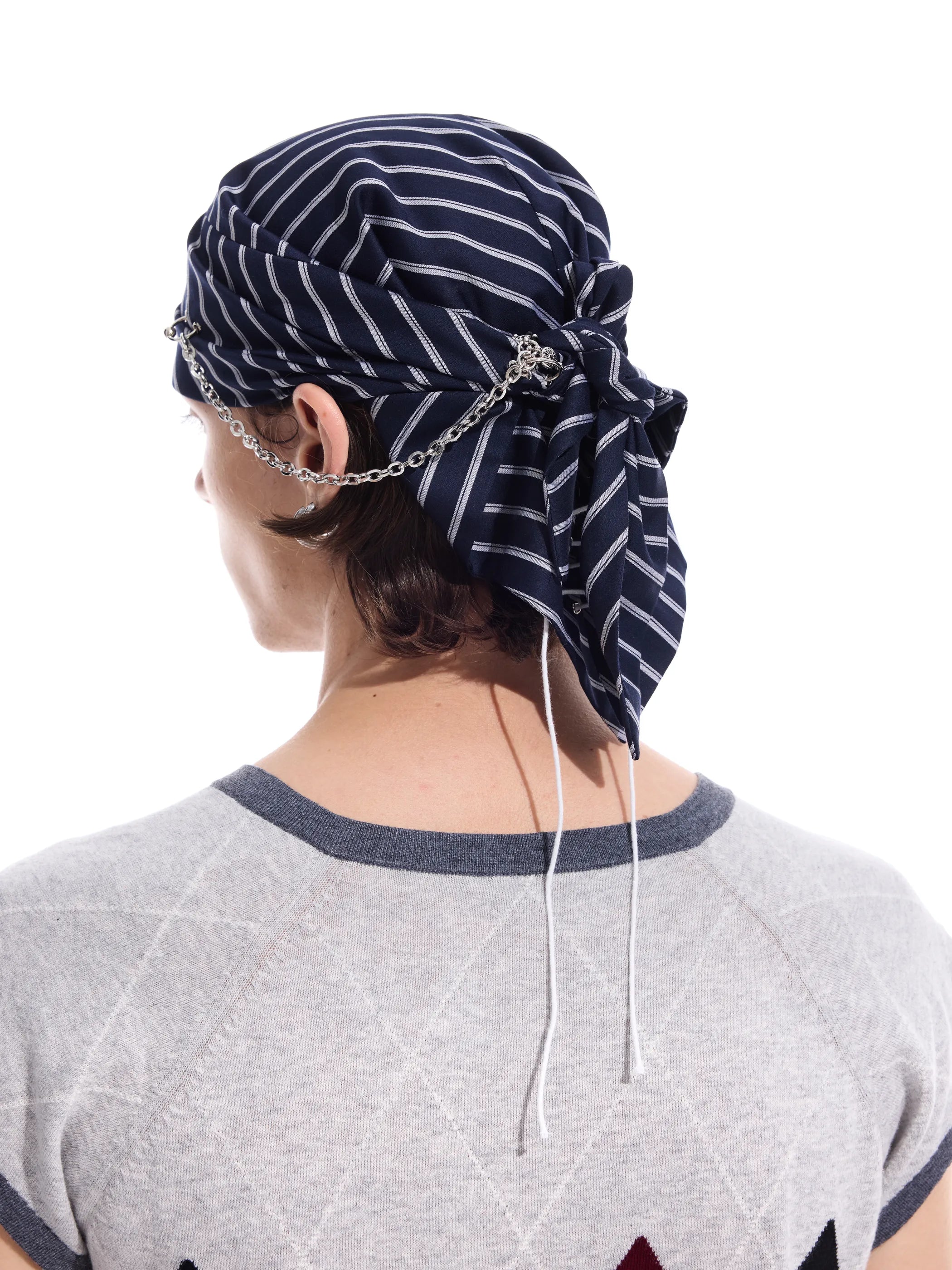 Striped detachable-chain bandana