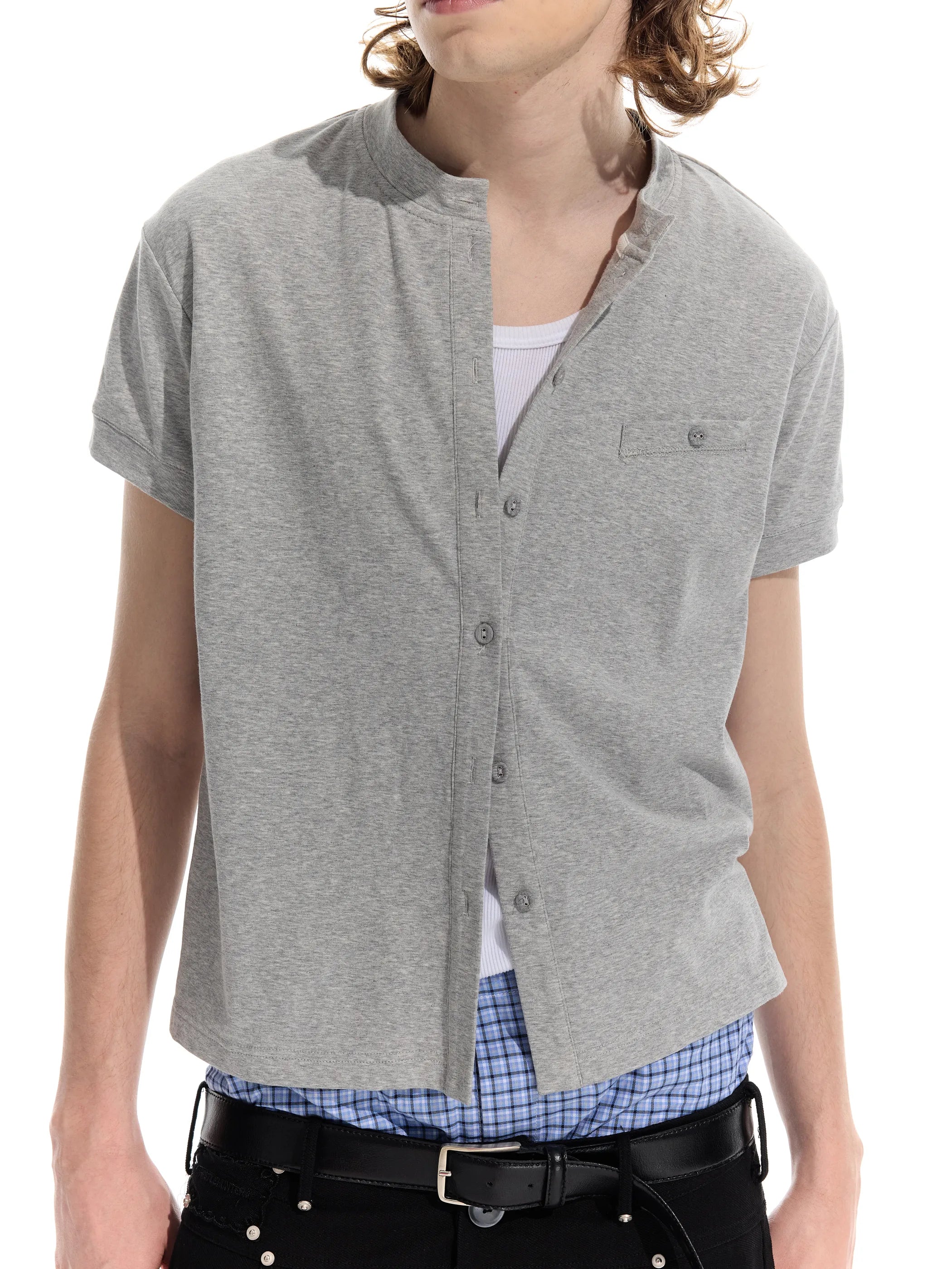Wool-blend short cardigan