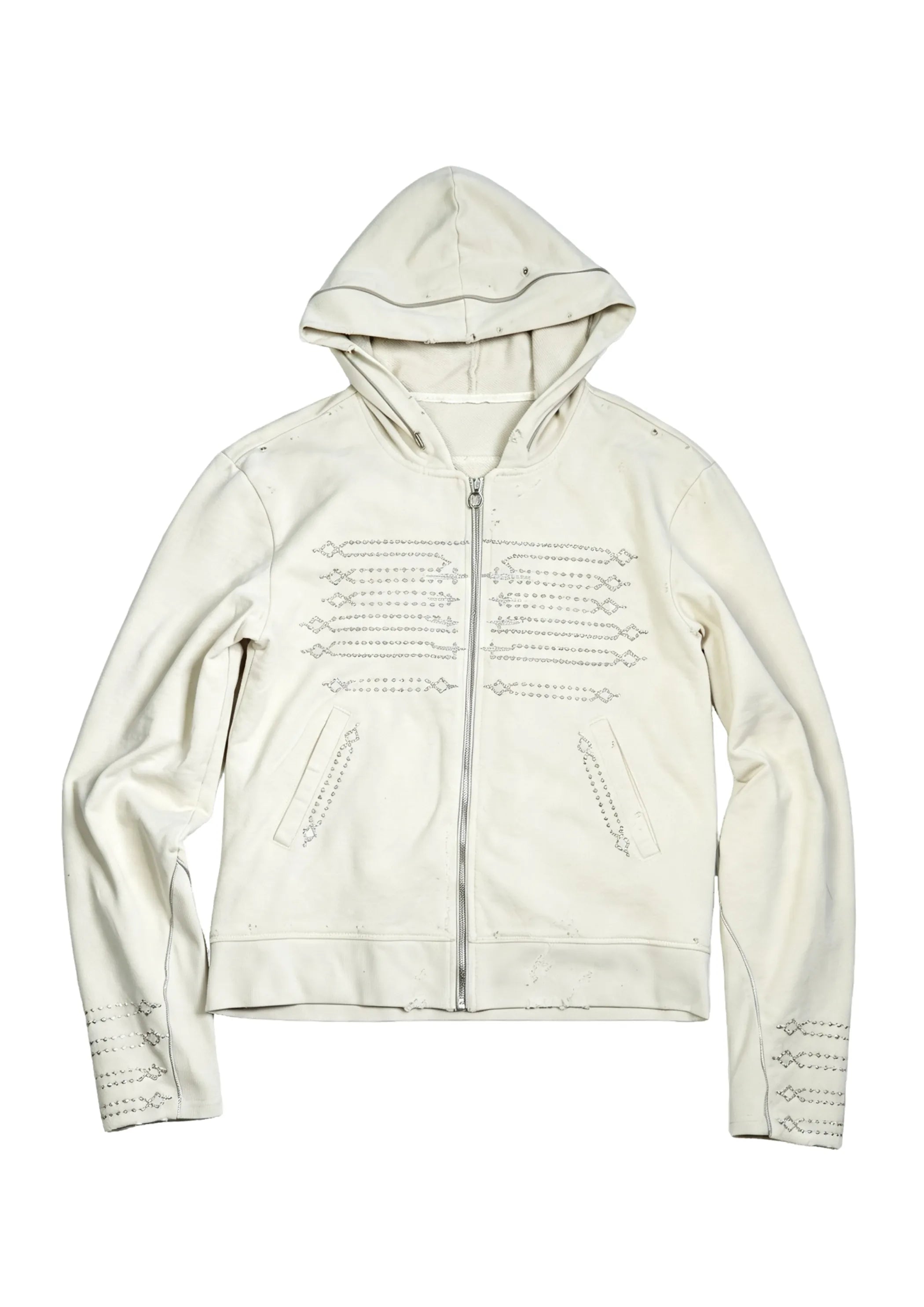 Court Embroidered Fur-trimmed Cropped Sweatshirt