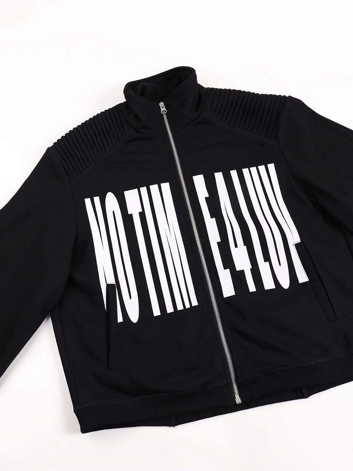 Large Zip Embossed Cross Hoodie
