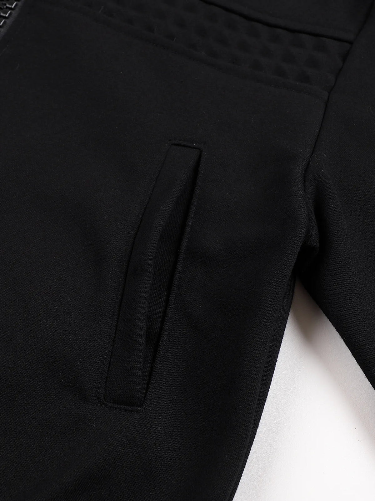 Large Zip Embossed Cross Hoodie