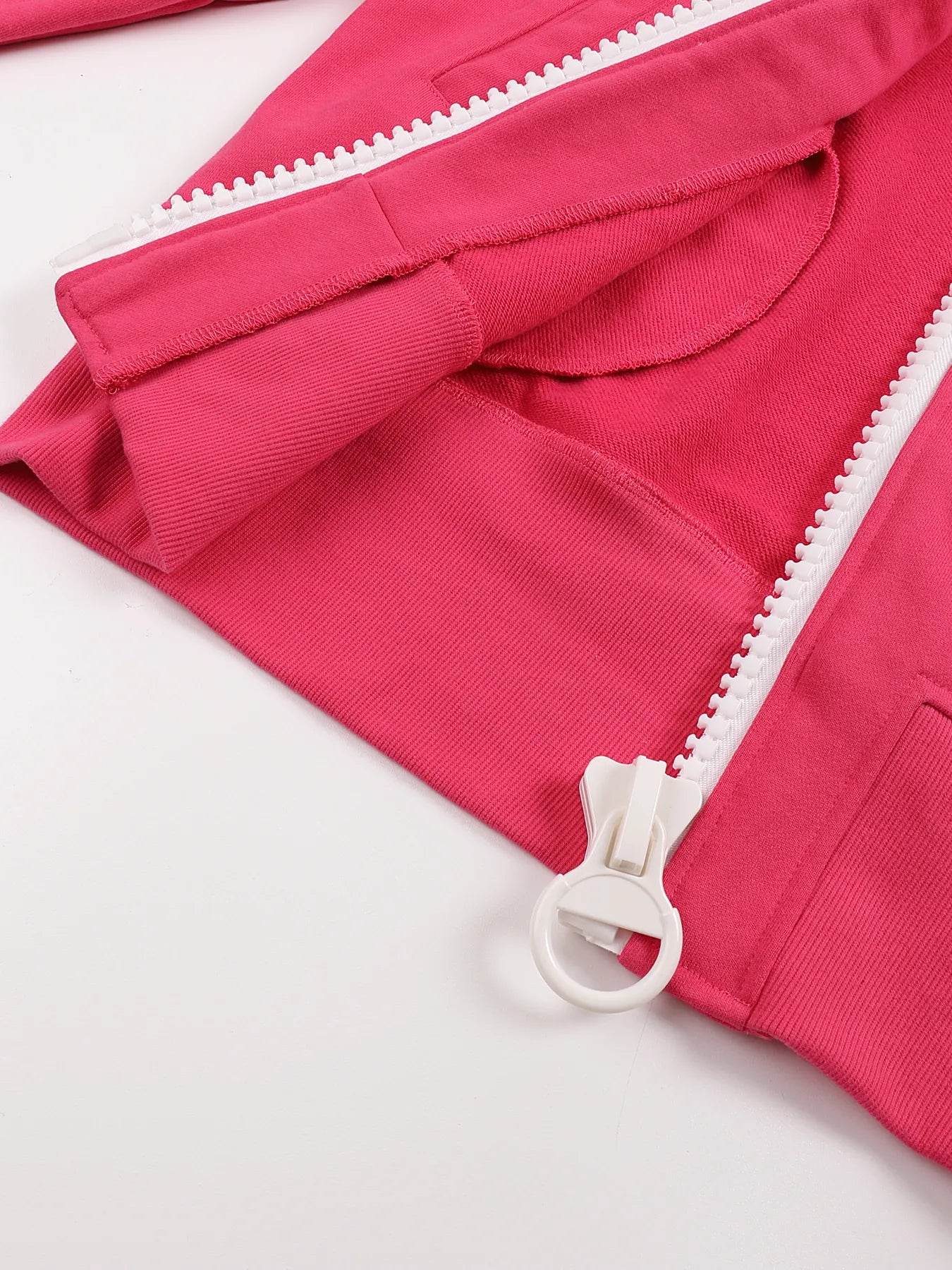 Large Zip Embossed Cross Hoodie