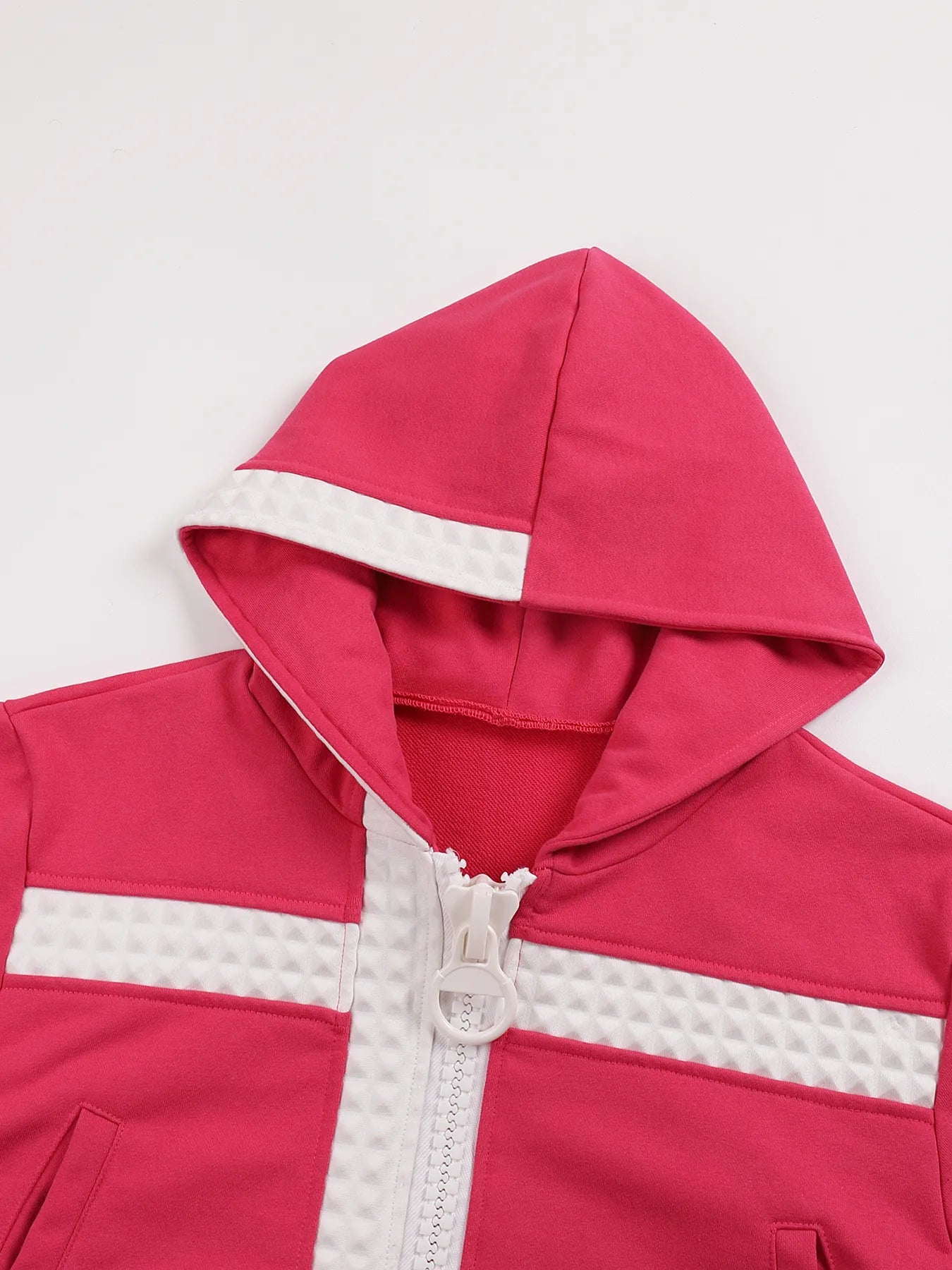 Large Zip Embossed Cross Hoodie