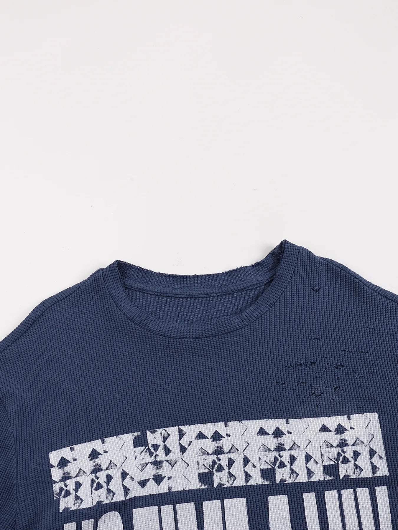 notimeforluv Print Waffle Long Sleeves
