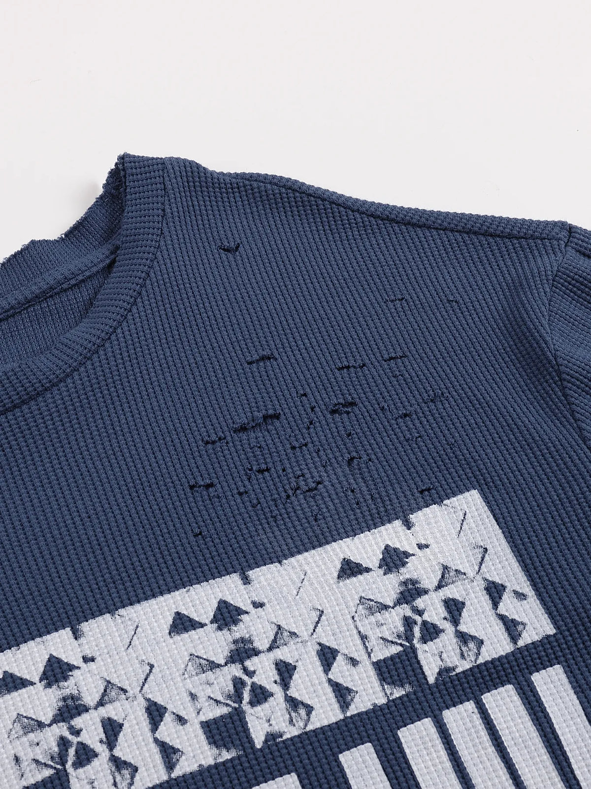 notimeforluv Print Waffle Long Sleeves