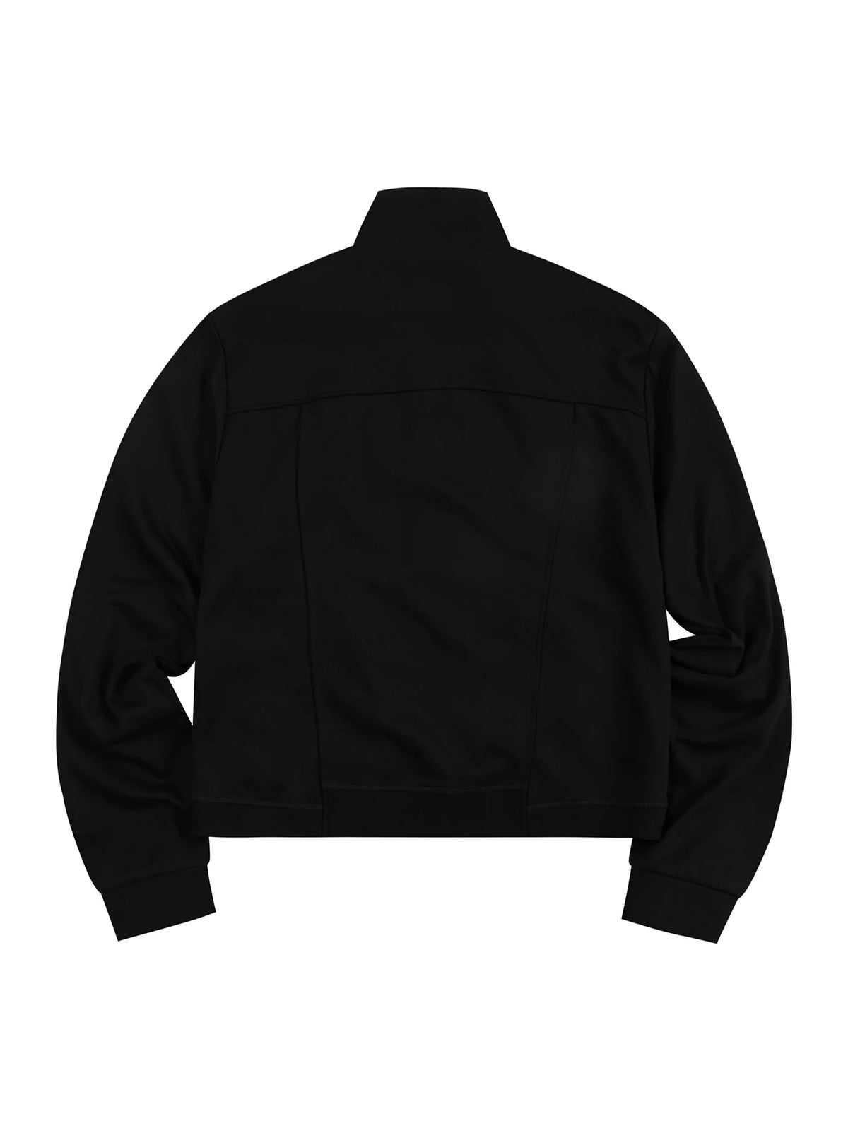 Printed Pleated-Shoulder Sweatshirt Jacket