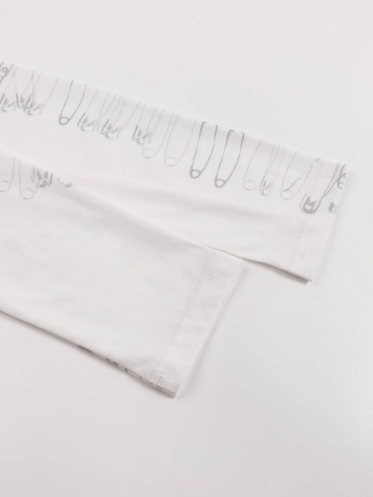 Safety-Pin Print Slim-Fit Long-Sleeve T-Shirt
