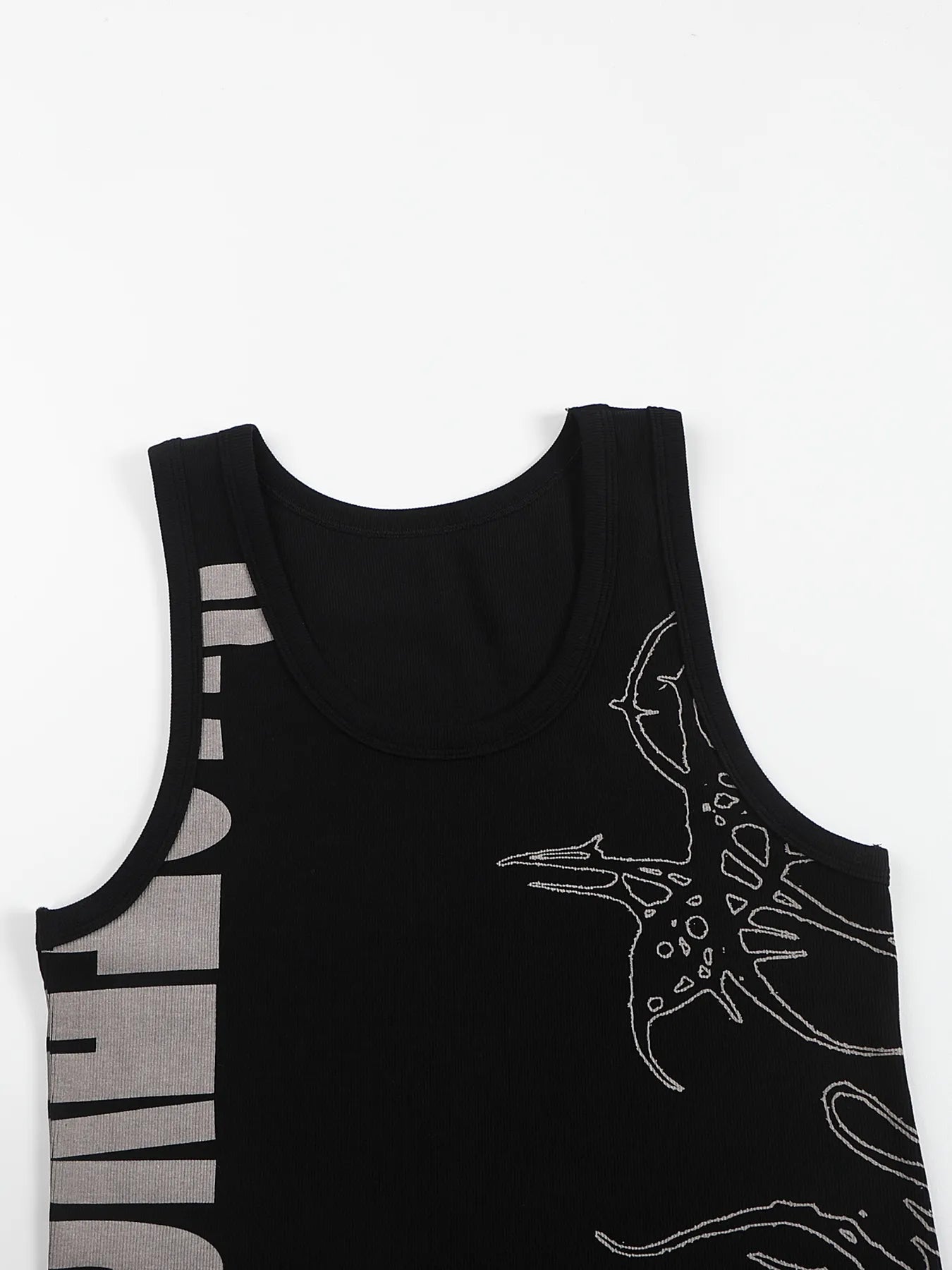 Graffiti high-stretch tank top