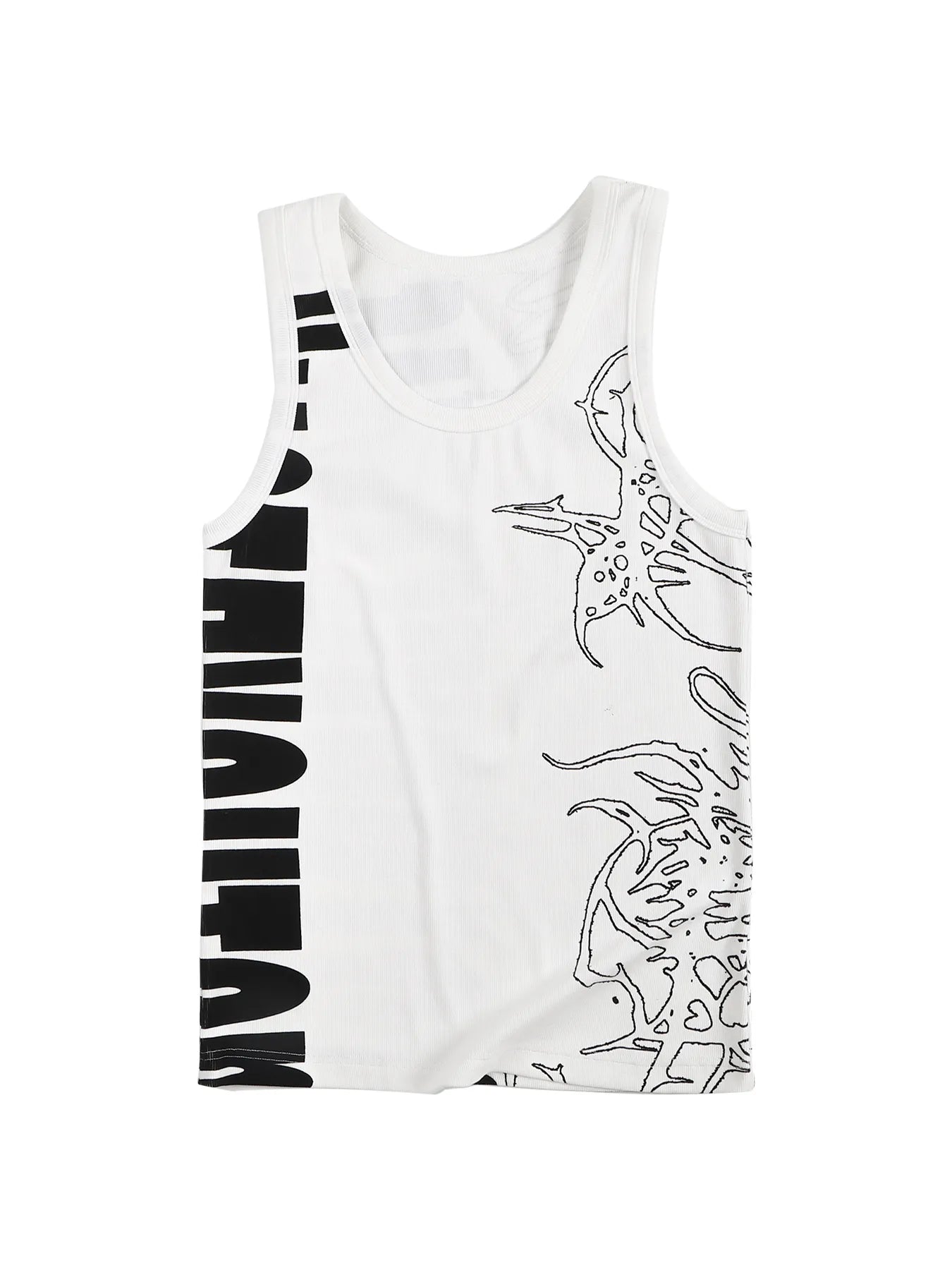 Graffiti high-stretch tank top