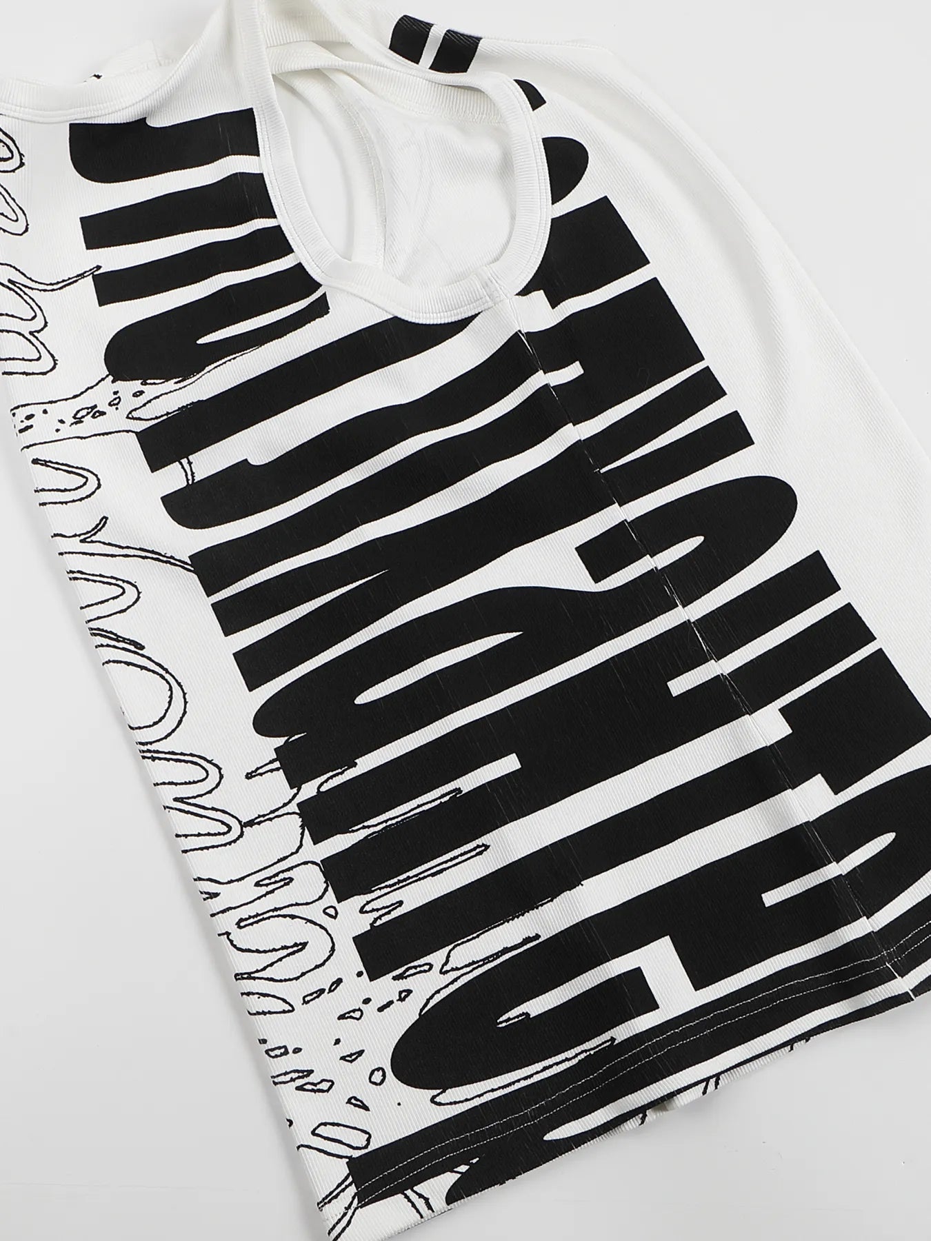 Graffiti high-stretch tank top
