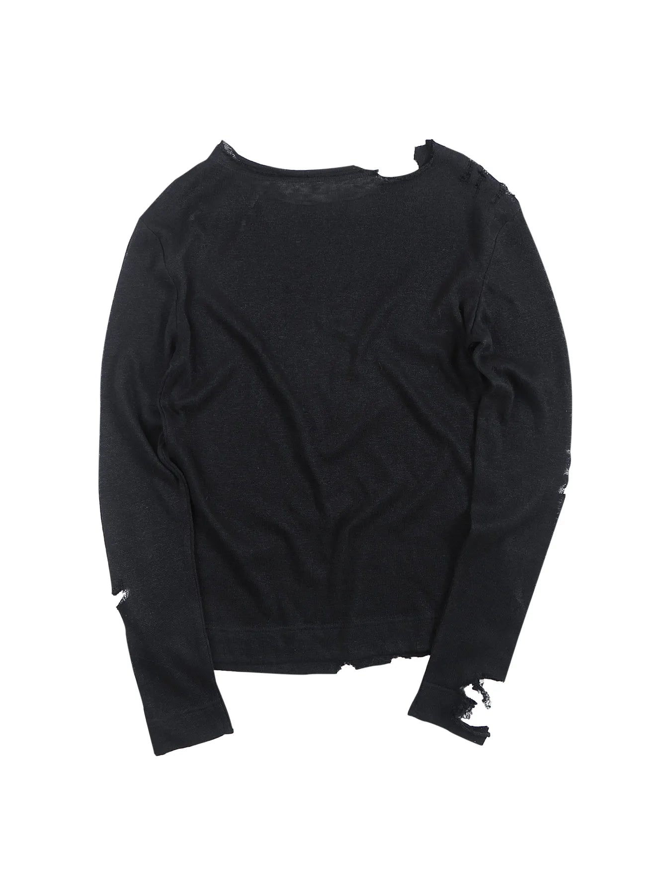 Pin-snap long-sleeve knit tee