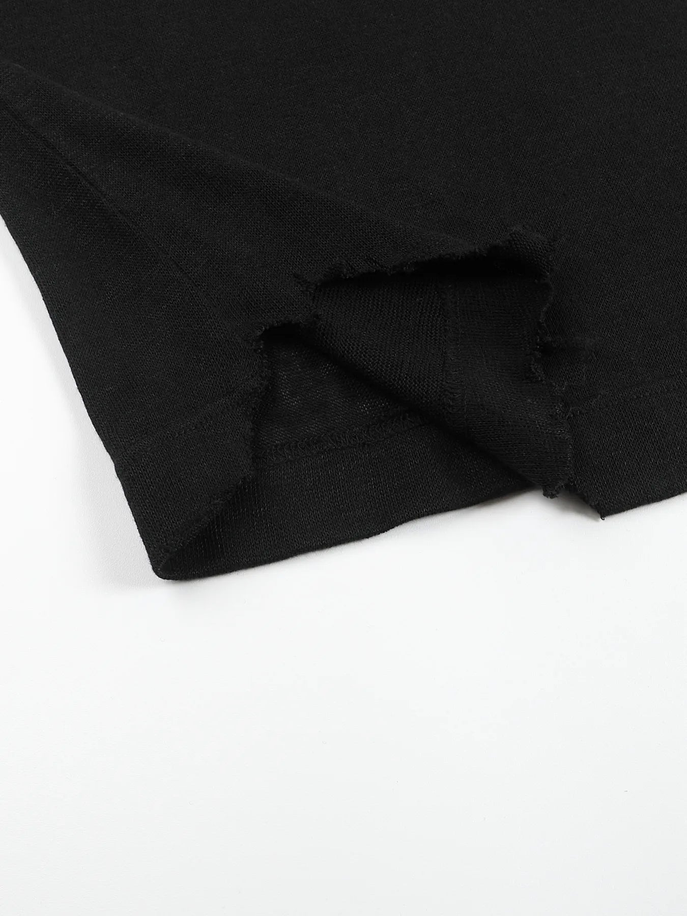 Pin-snap long-sleeve knit tee