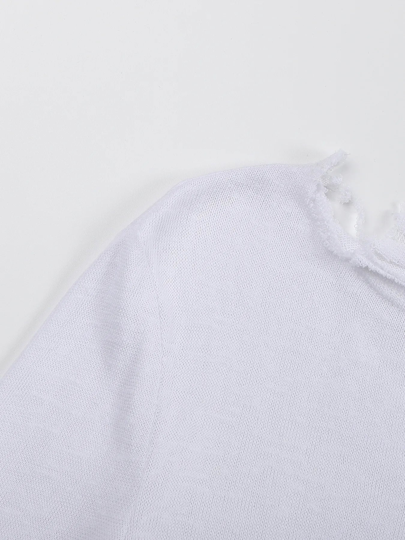 Pin-snap long-sleeve knit tee
