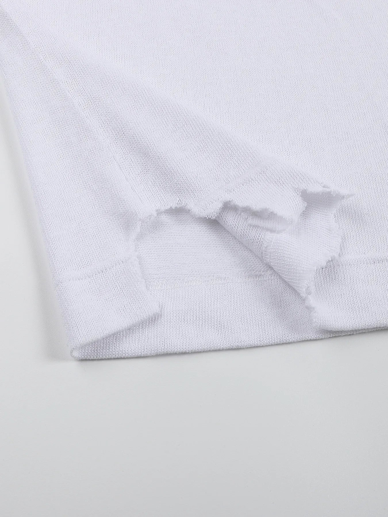 Pin-snap long-sleeve knit tee