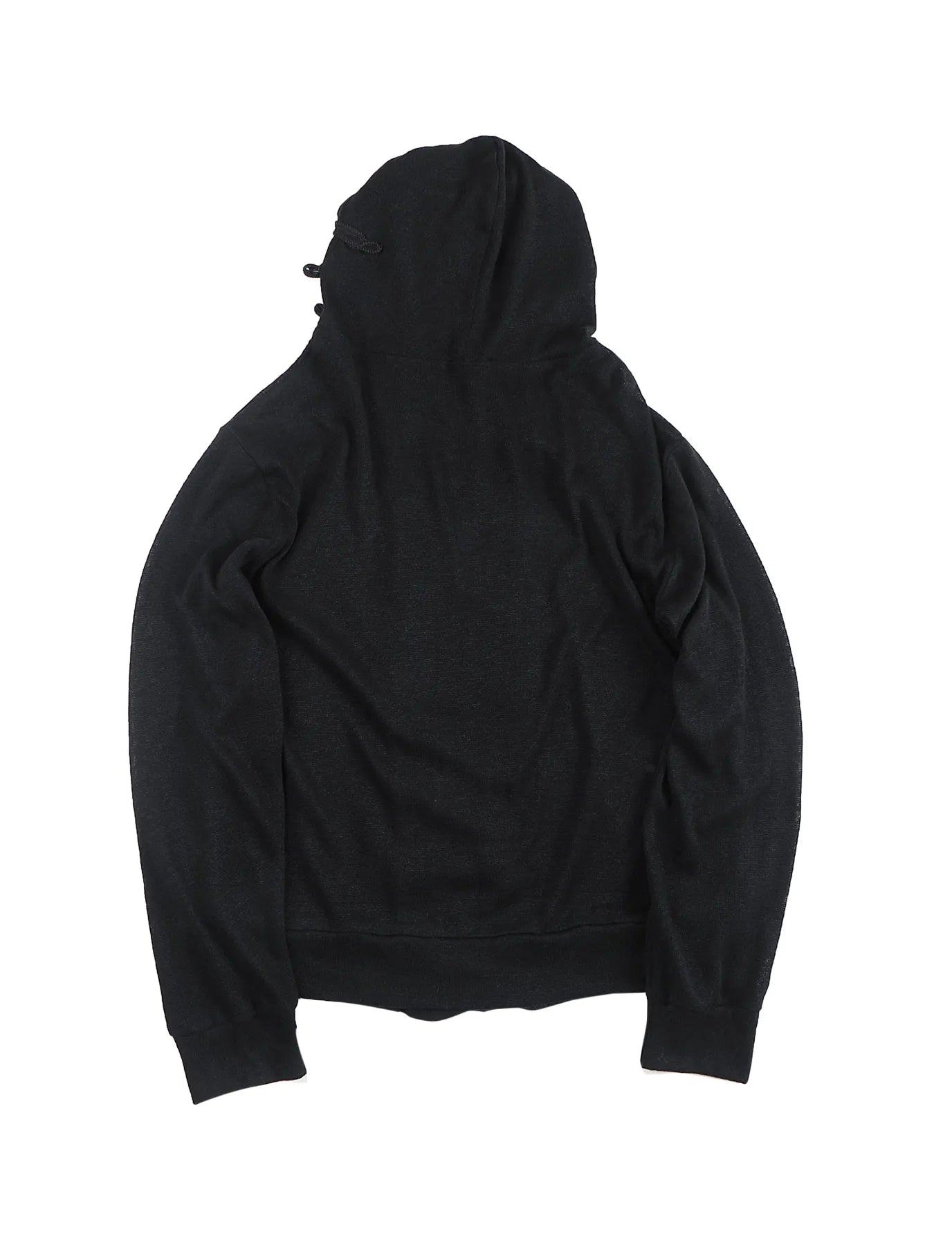 Regimental-tape hooded cardigan