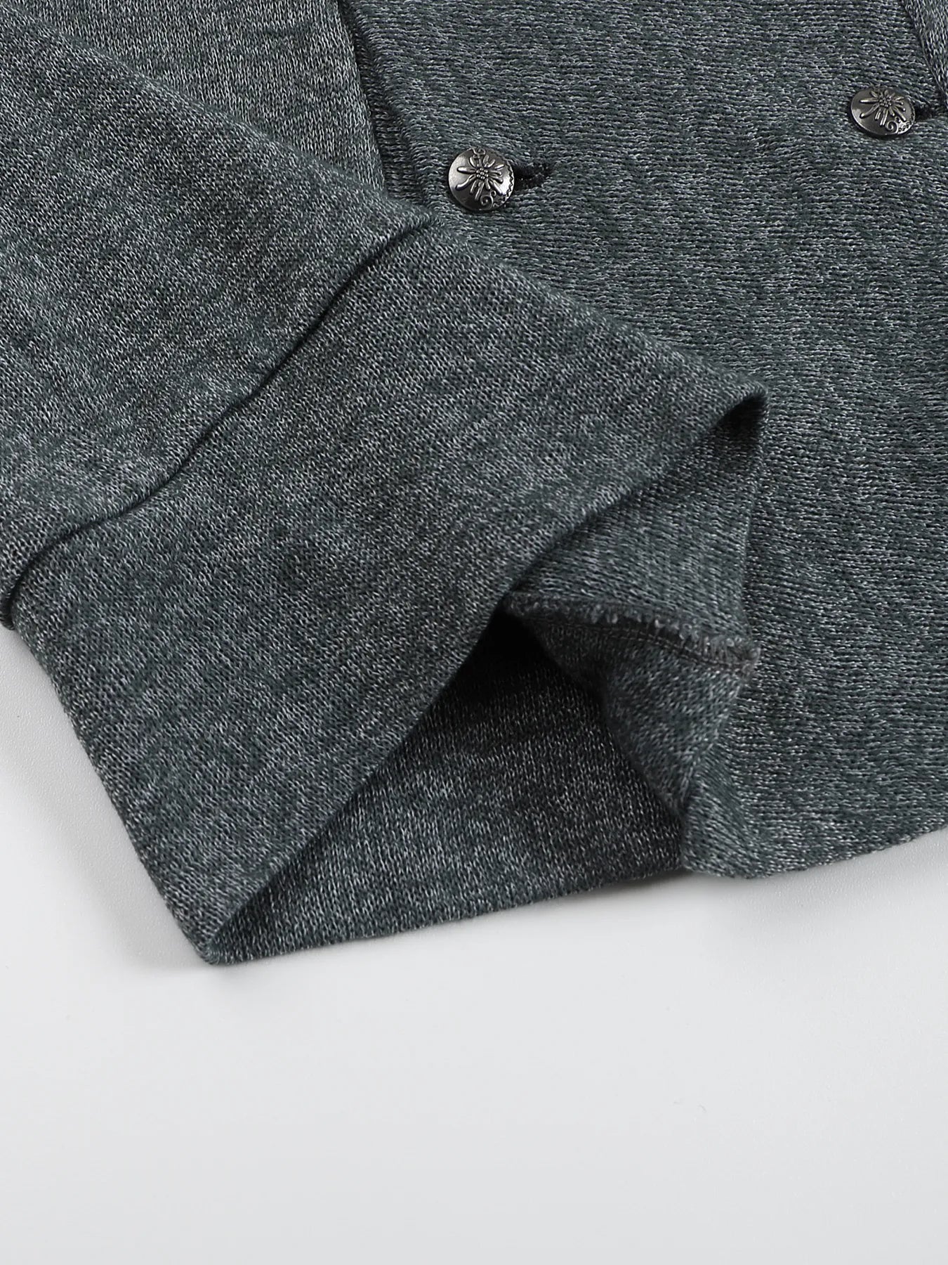 Regimental-tape hooded cardigan