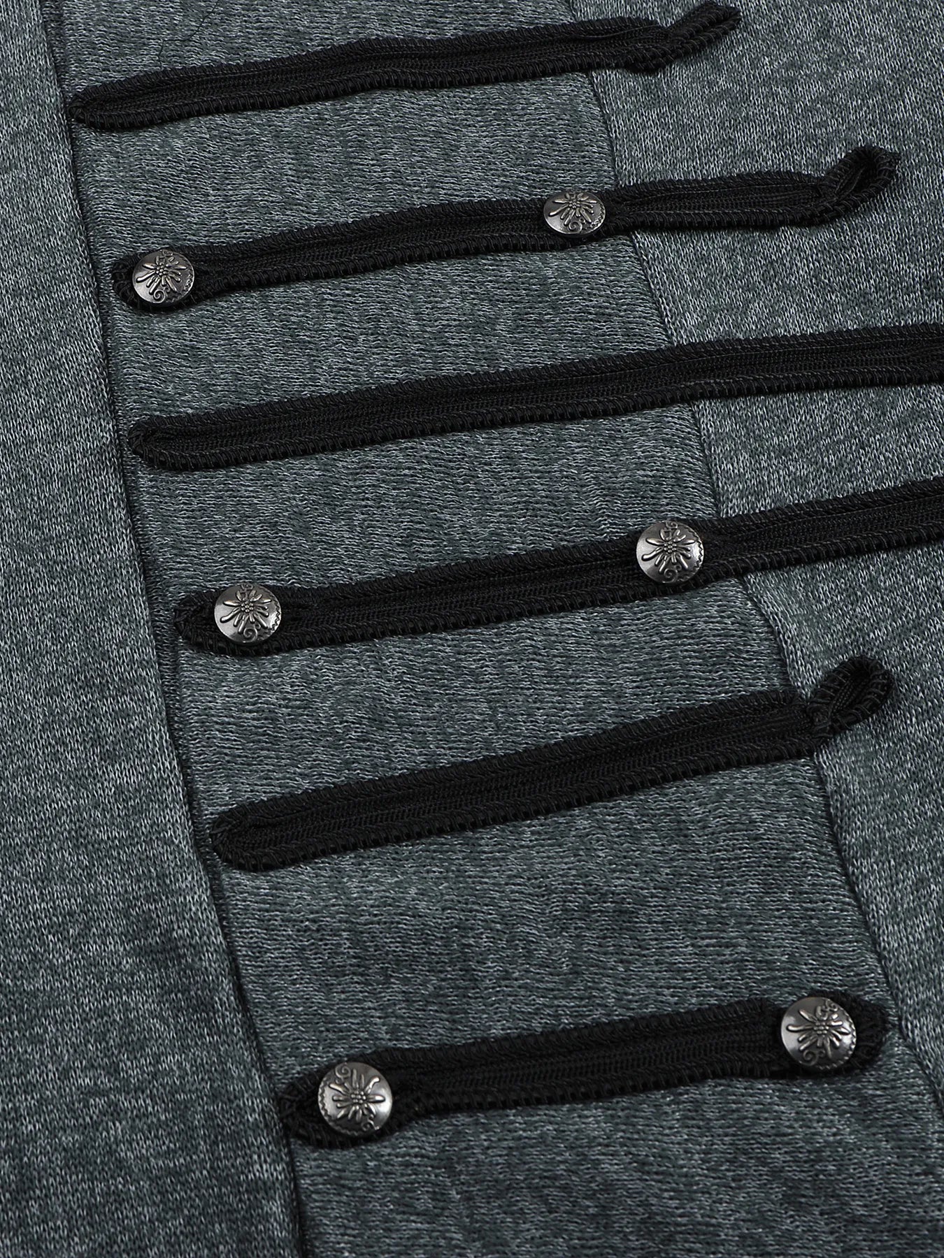 Regimental-tape hooded cardigan