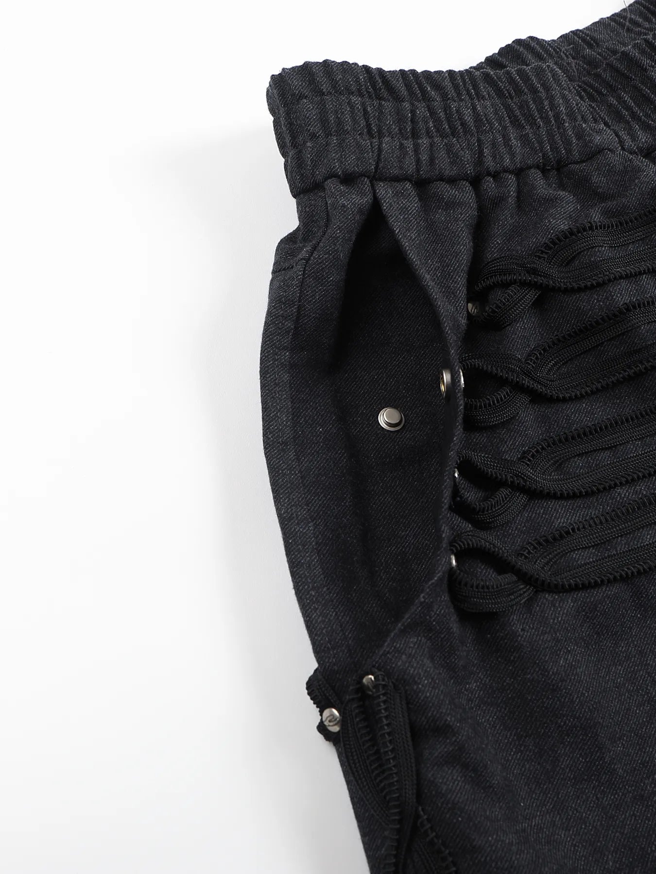 Serpent belt Regimental-stripe trousers