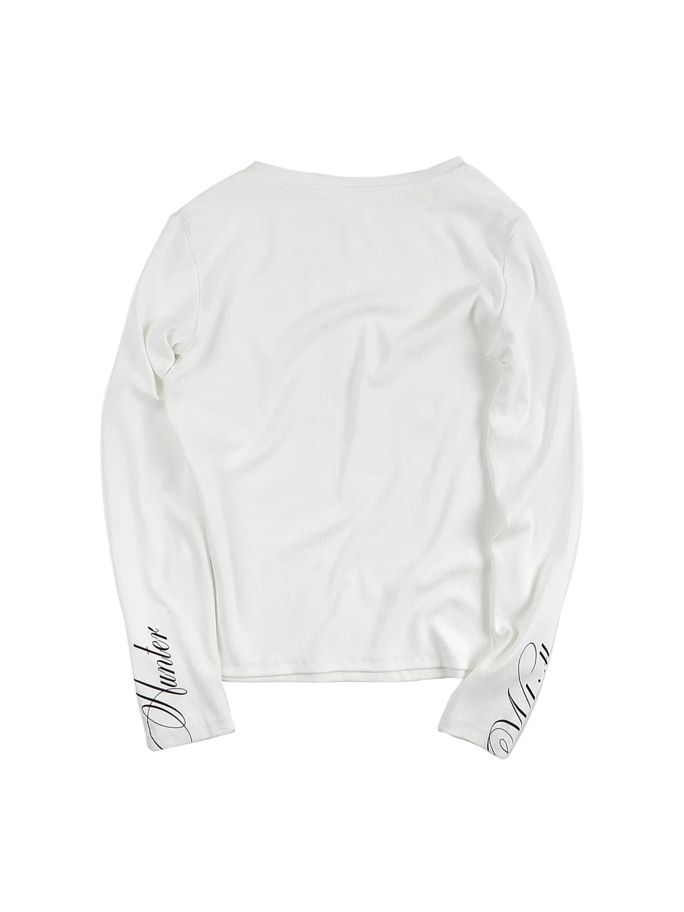 Sleeve motif long-sleeve tee